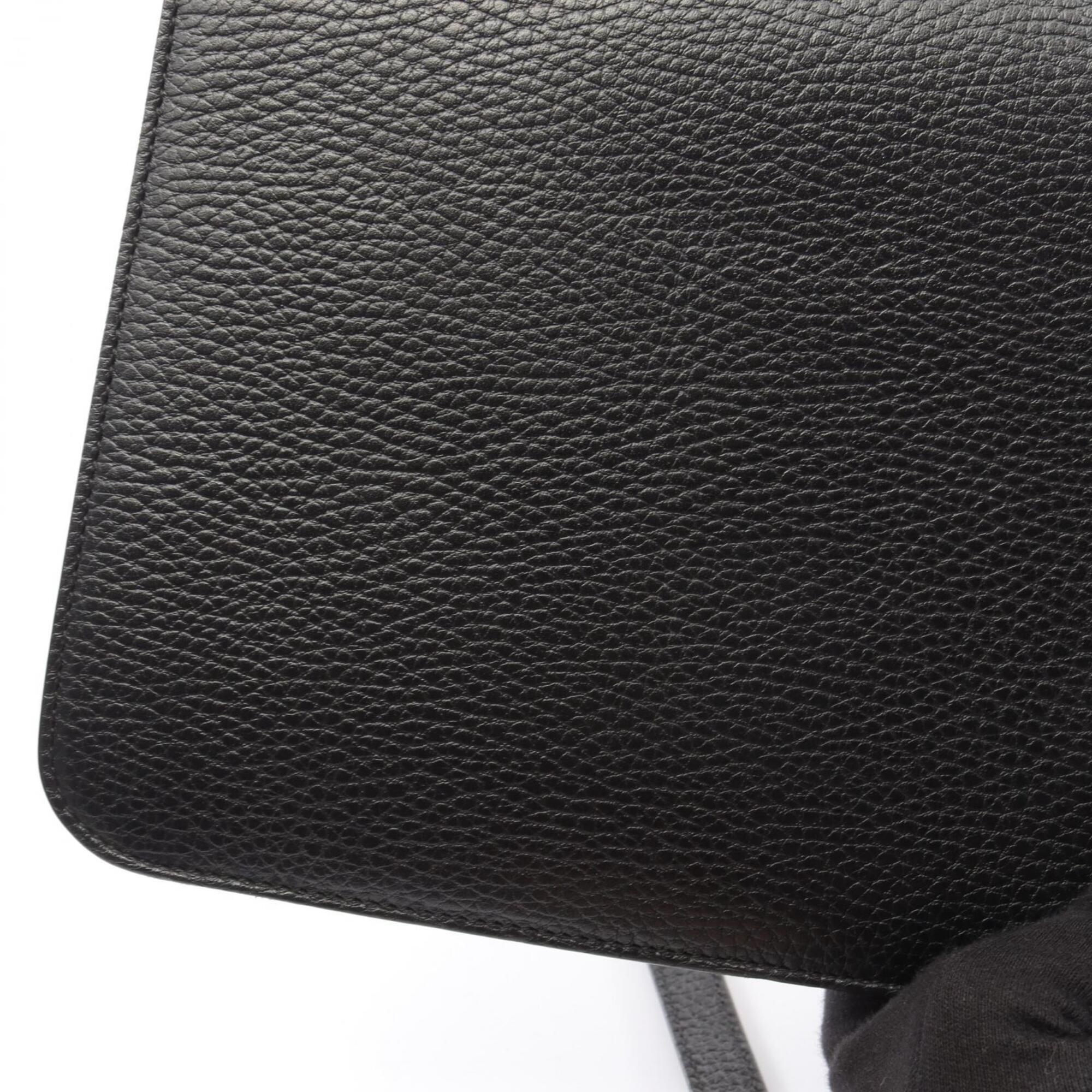 Gucci Black Leather Handbag Shoulder Bag (Pre-Owned)