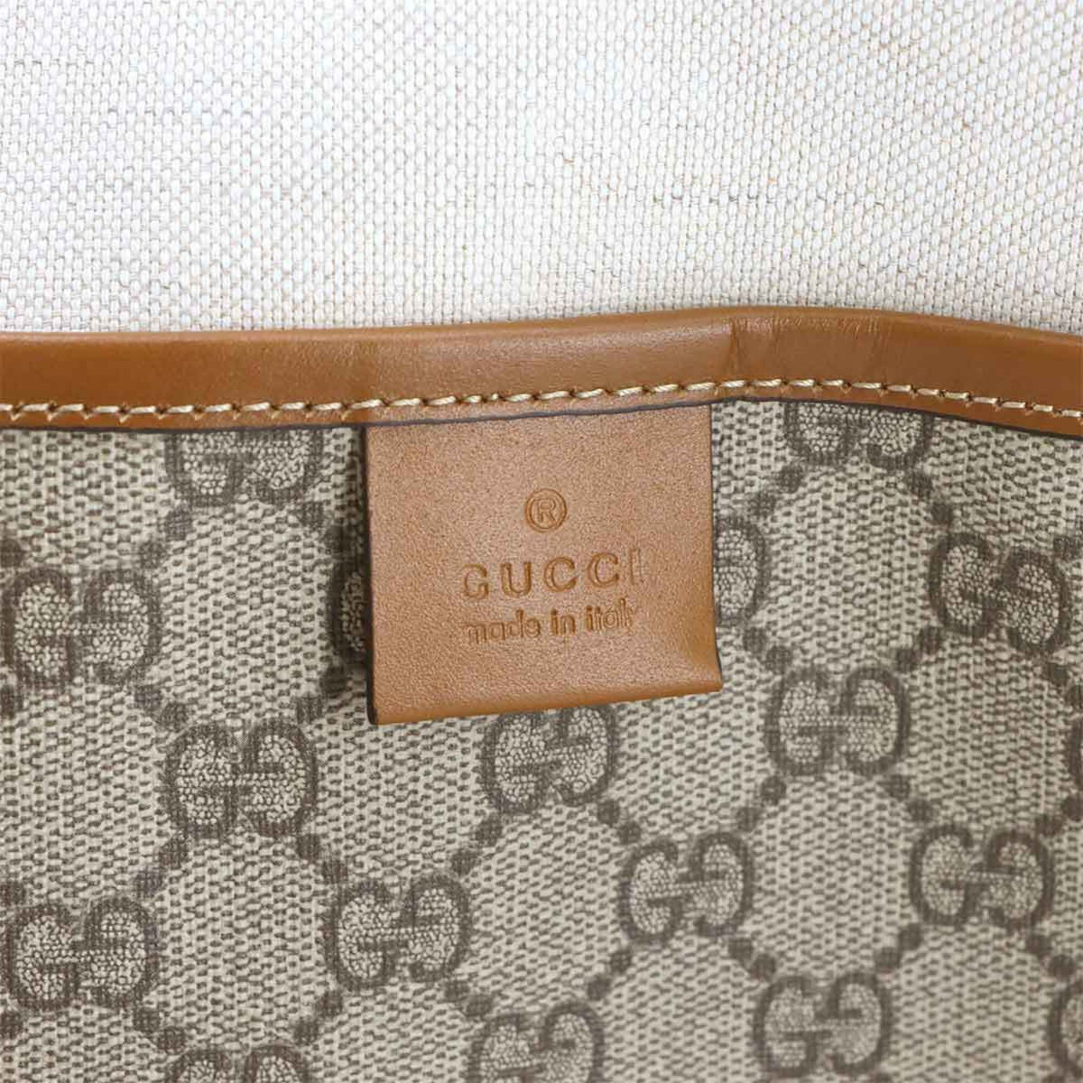 Gucci Beige Brown Gg Supreme Leather Handbag Tote Bag (Pre-Owned)