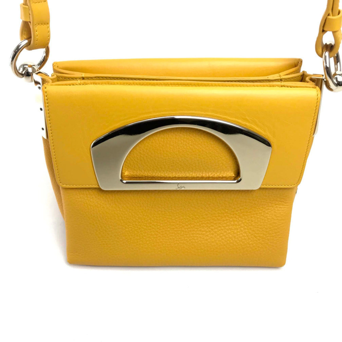 Christian Louboutin Yellow Leather Handbag Shoulder Bag (Pre-Owned)