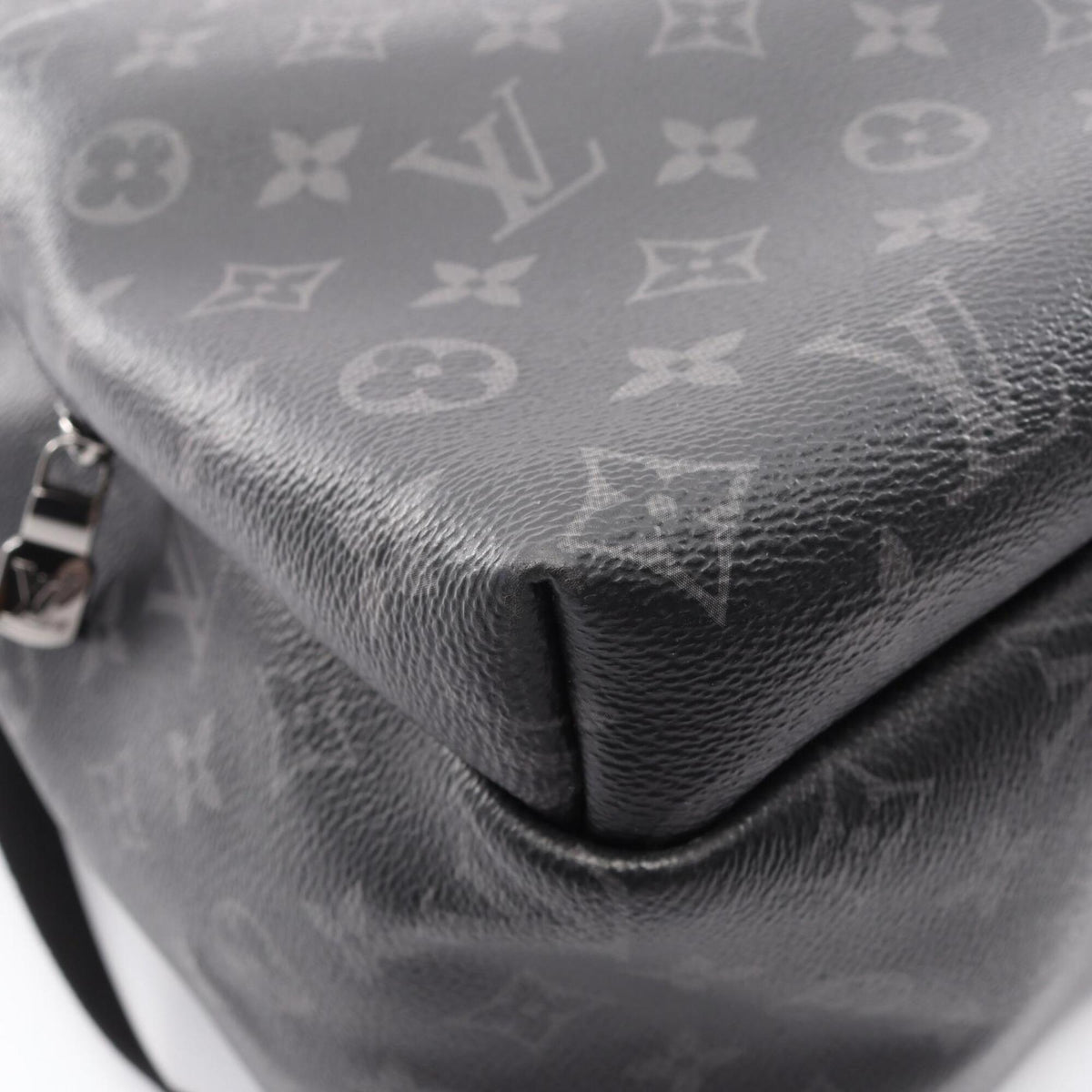 Louis Vuitton Black Pvc Leather Backpack Handbag (Pre-Owned)