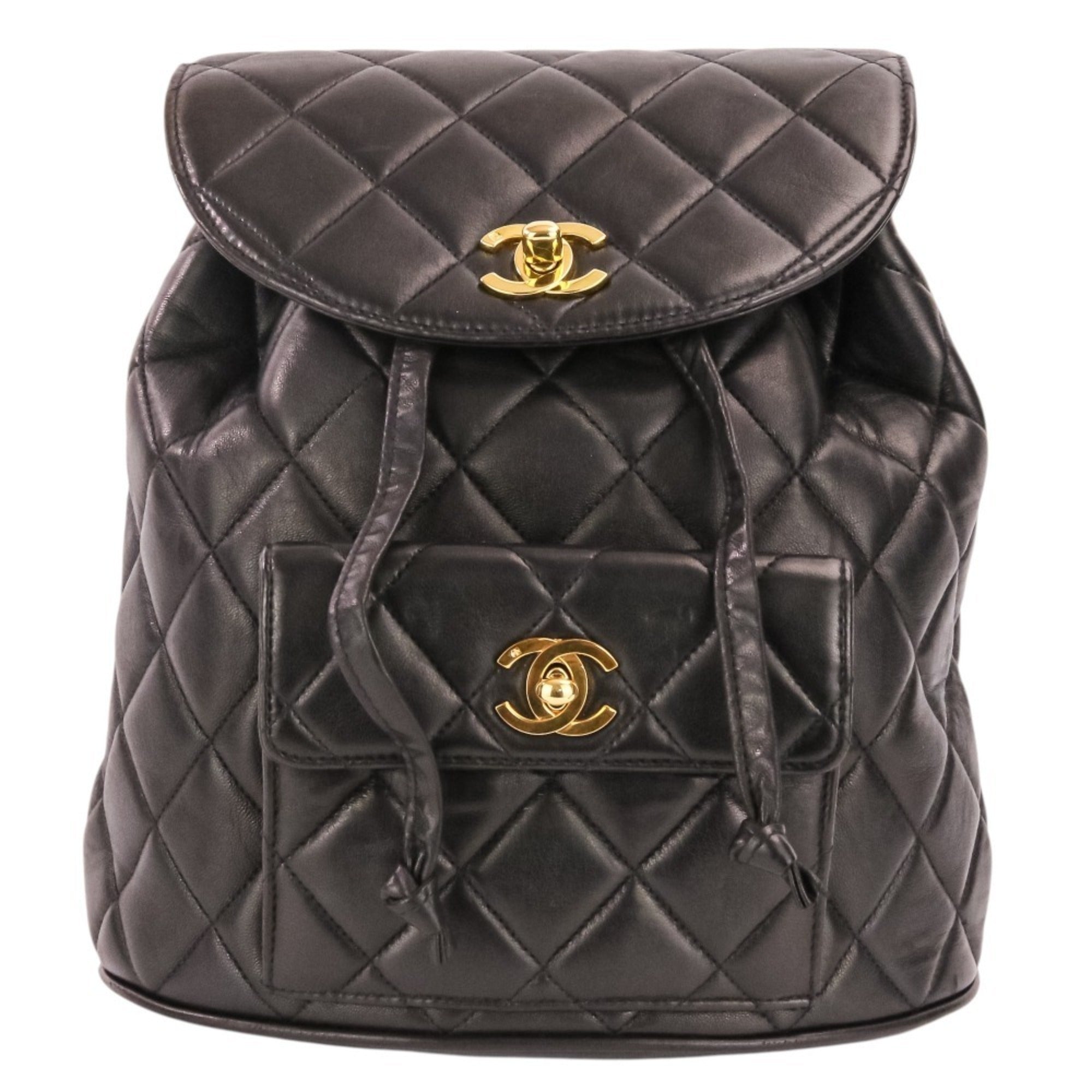 Chanel Black Leather Backpack (Pre-Owned)