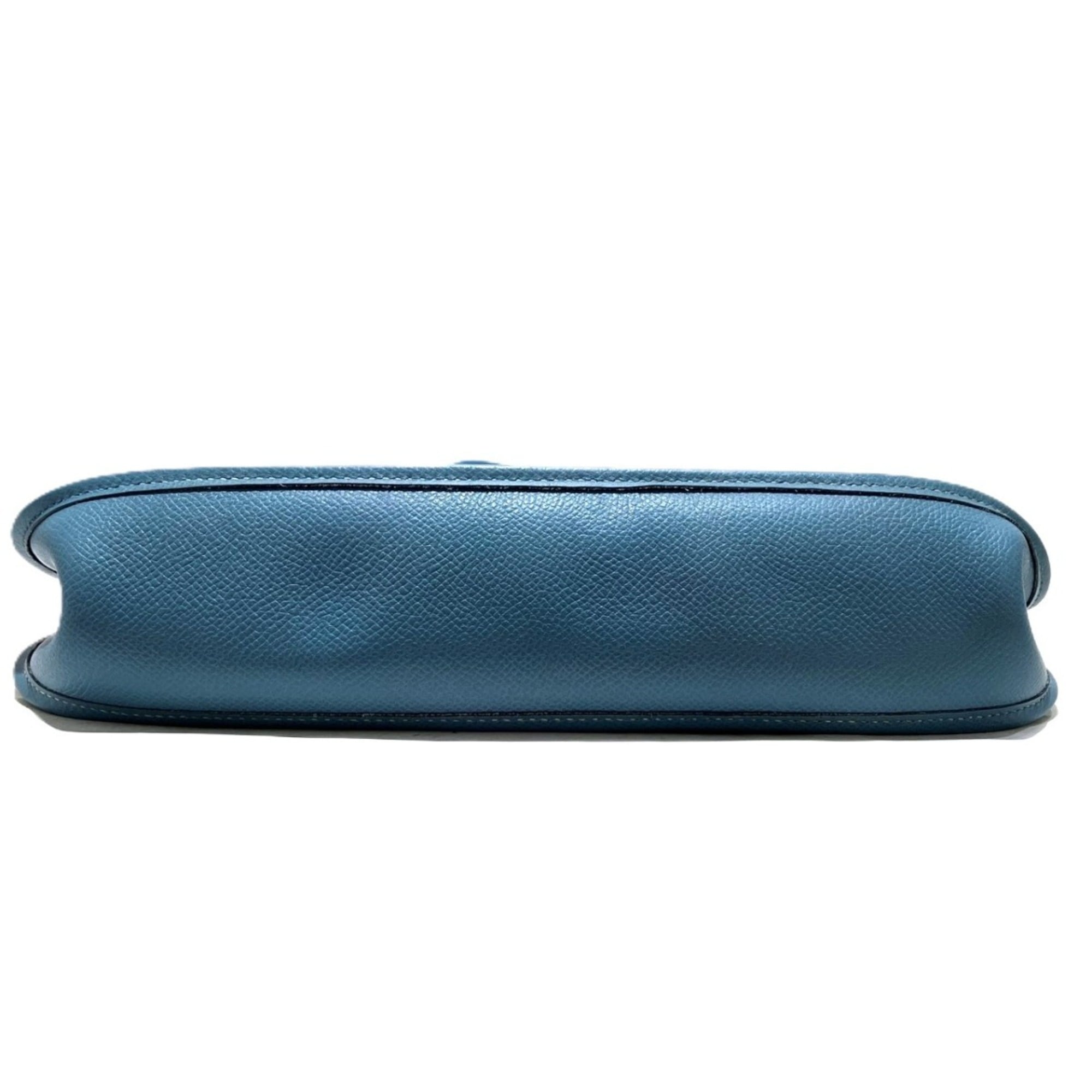 Hermes Sky Blue Taurillon Clemence Leather Shoulder Bag (Pre-Owned)