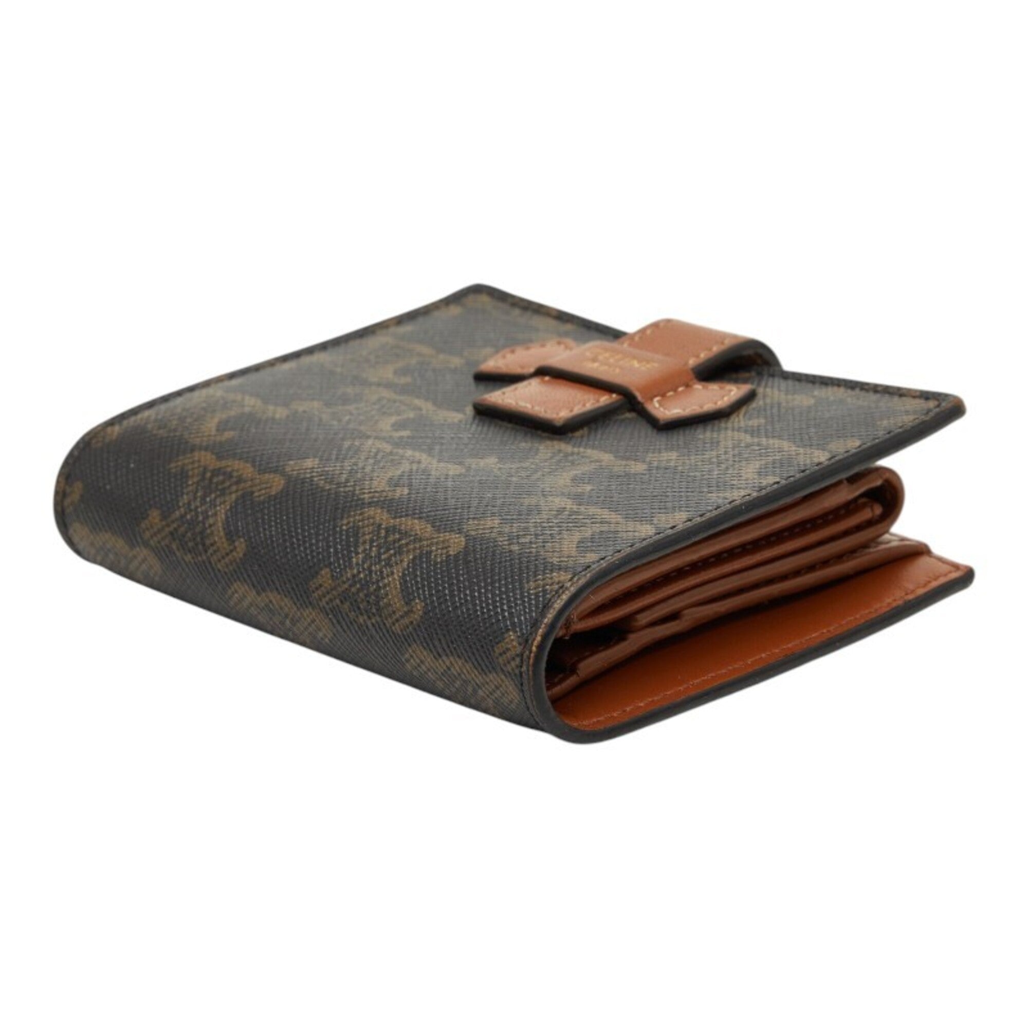 Celine Brown Pvc Wallet (Bi-Fold) (Pre-Owned)