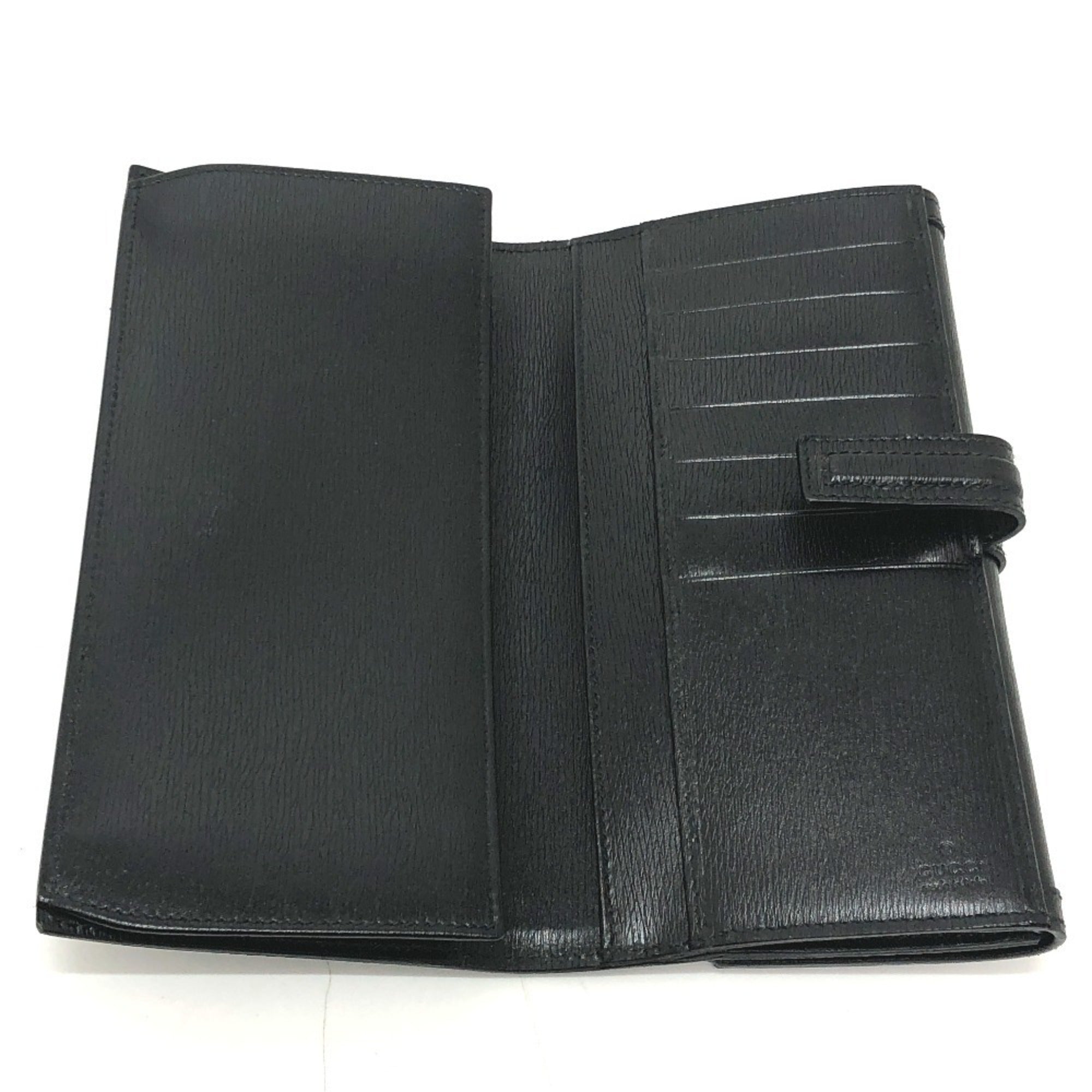 Gucci Black Leather Long Wallet (Bi-Fold) (Pre-Owned)