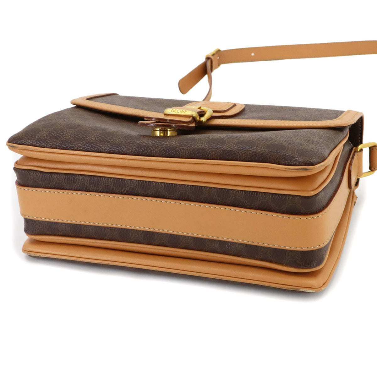 Celine Brown Pvc Leather Handbag Shoulder Bag (Pre-Owned)
