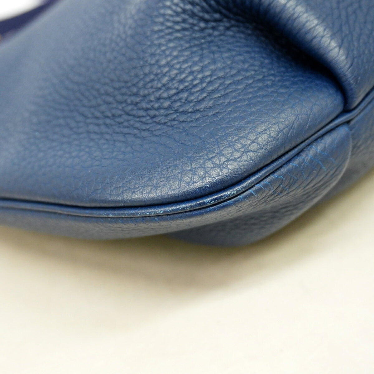 Hermes Blue Taurillon Clemence Leather Shoulder Bag (Pre-Owned)