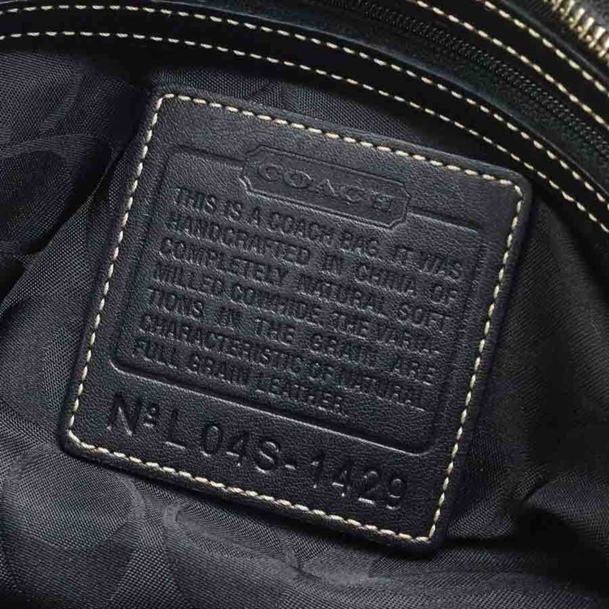 Coach Black Leather Handbag (Pre-Owned)