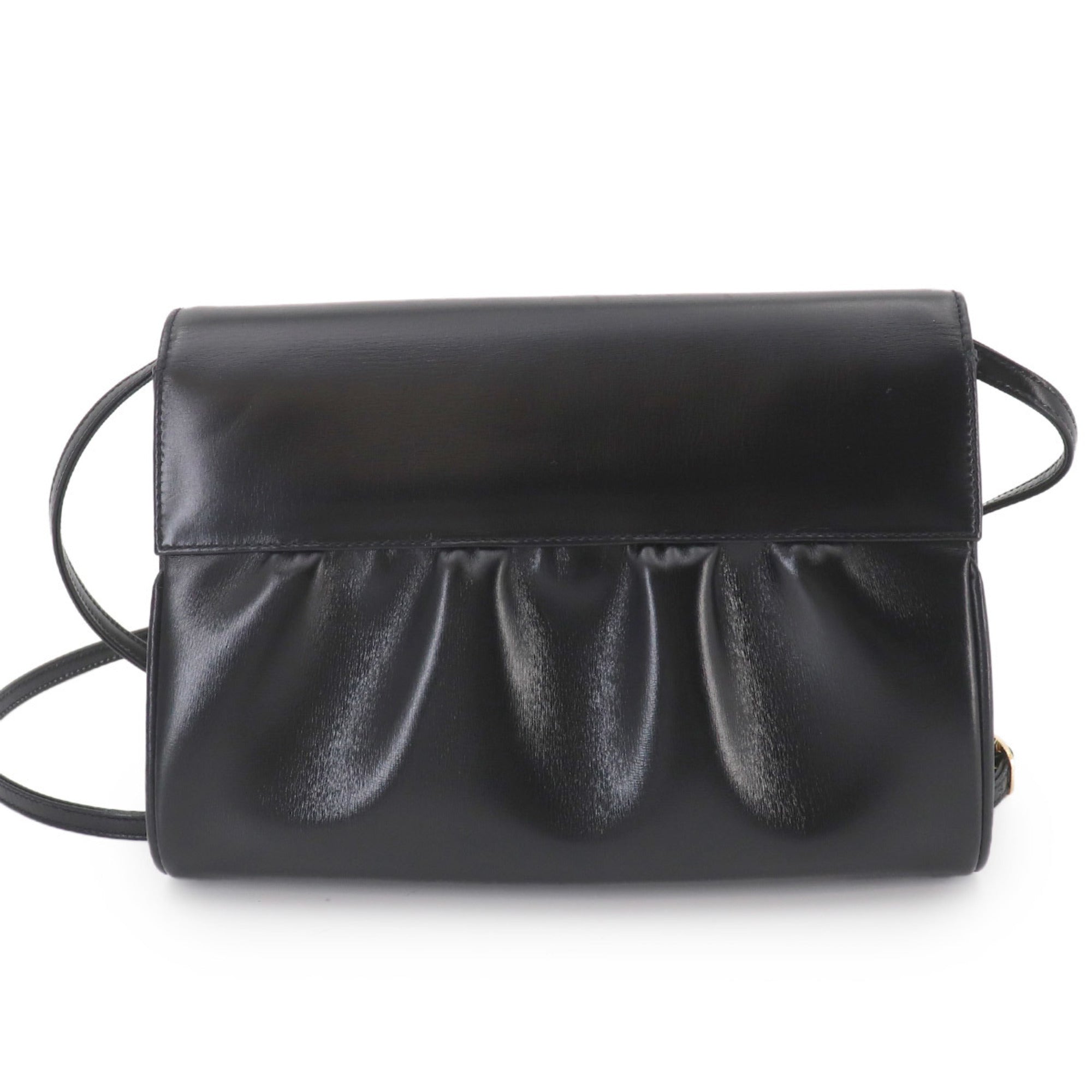 Gucci Black Leather Handbag Shoulder Bag (Pre-Owned)