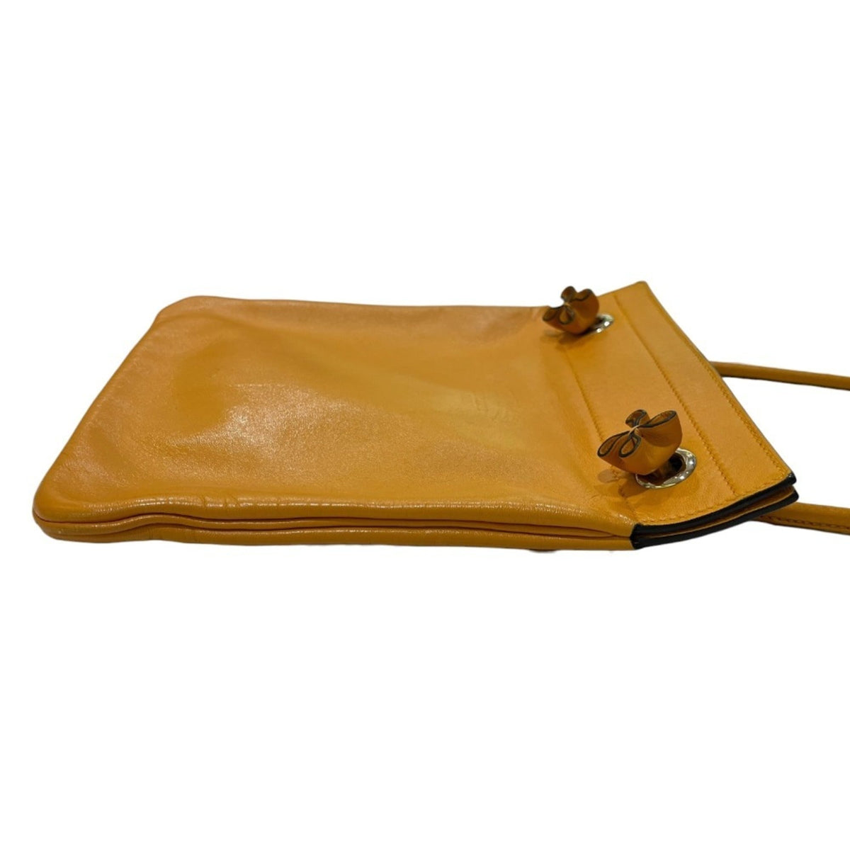 Hermes Yellow Swift Leather Pochette Shoulder Bag (Pre-Owned)