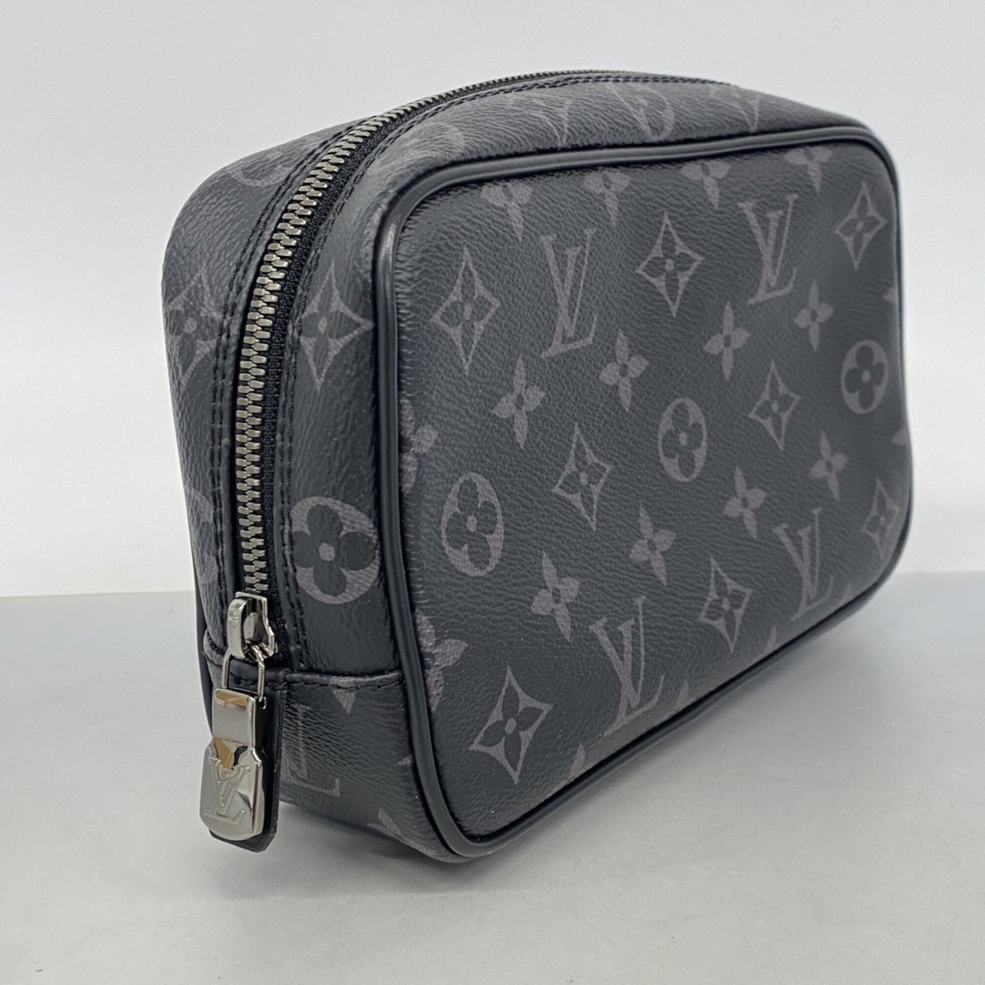 Louis Vuitton Black Gray Pouch (Pre-Owned)
