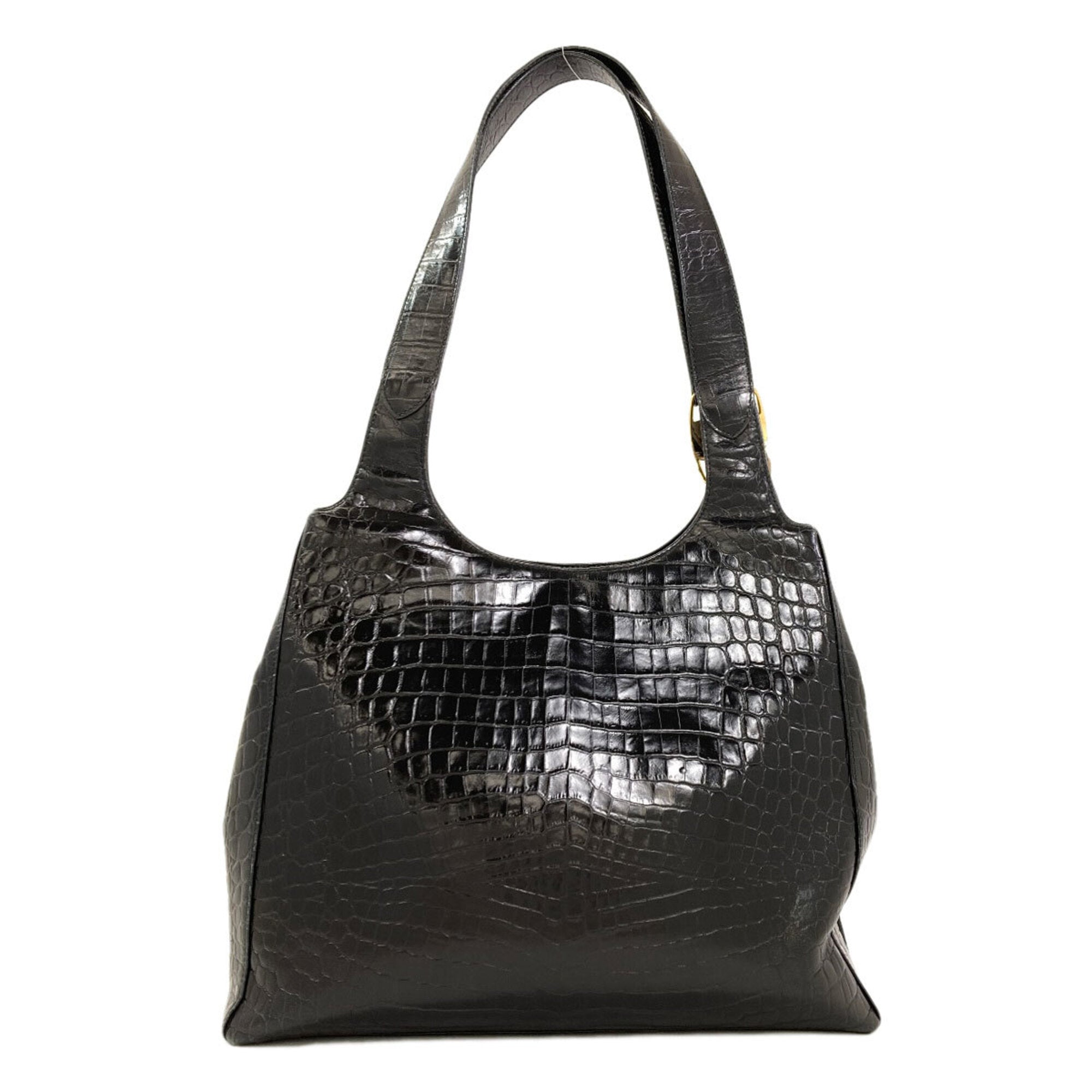 Salvatore Ferragamo Black Leather Tote Bag (Pre-Owned)