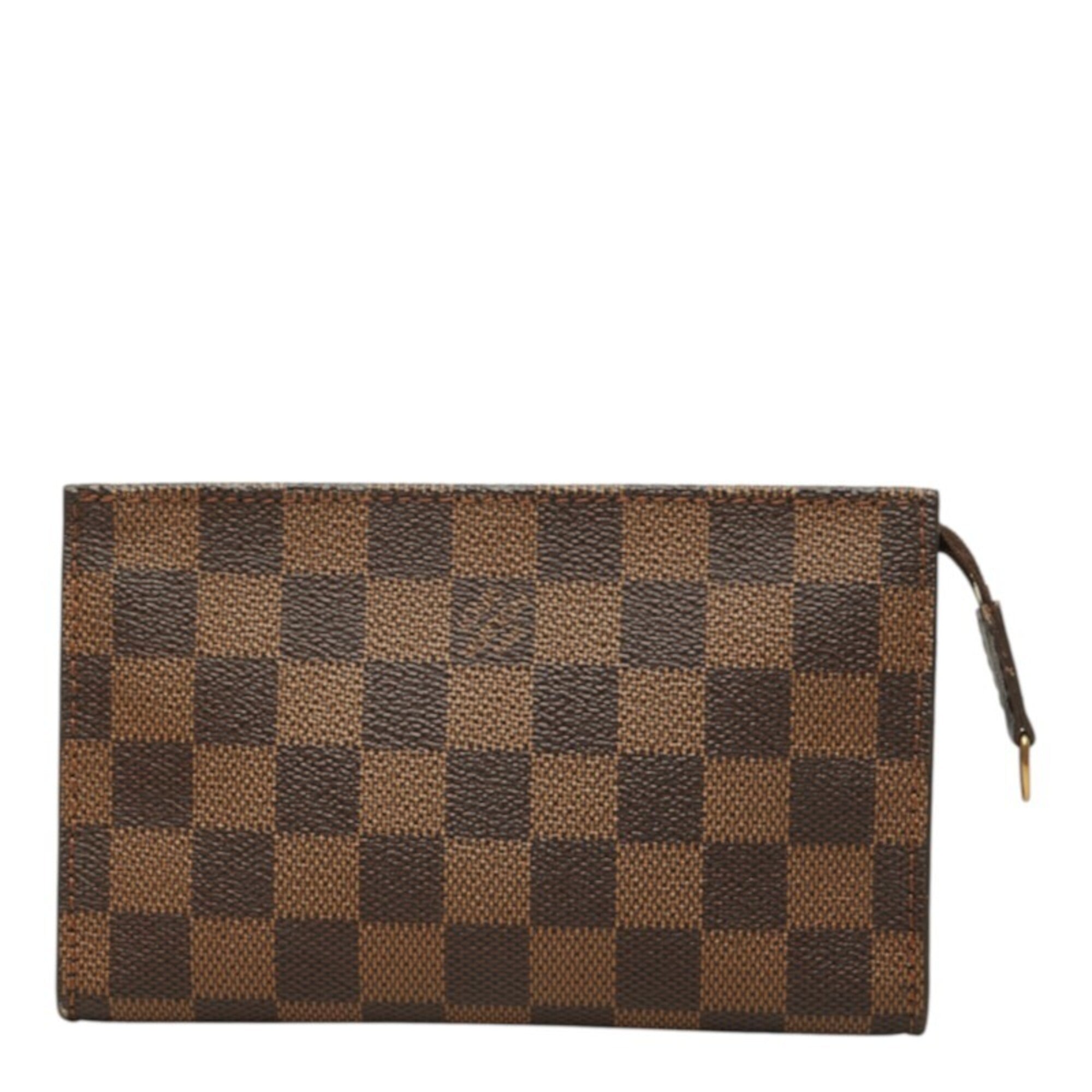 Louis Vuitton Brown Damier Canvas Pvc Handbag Pouch (Pre-Owned)