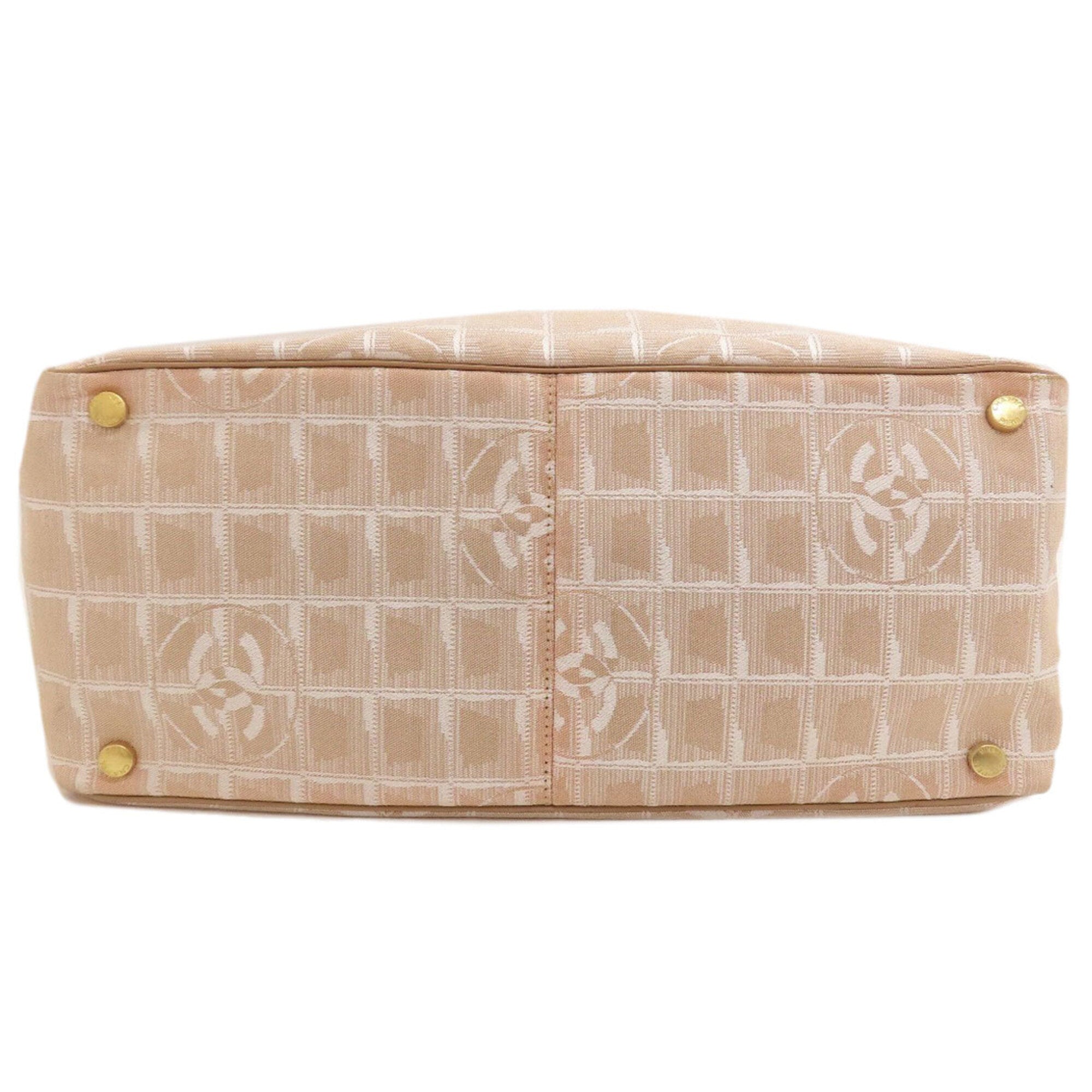 Chanel Beige Nylon Jacquard Tote Bag (Pre-Owned)