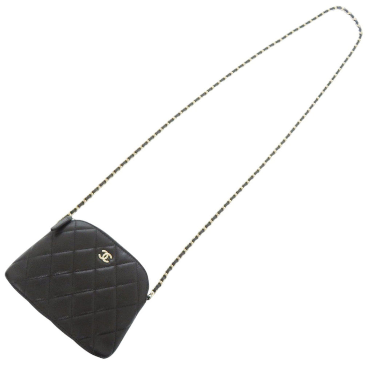 Chanel Black Grained Calfskin Shoulder Bag (Pre-Owned)