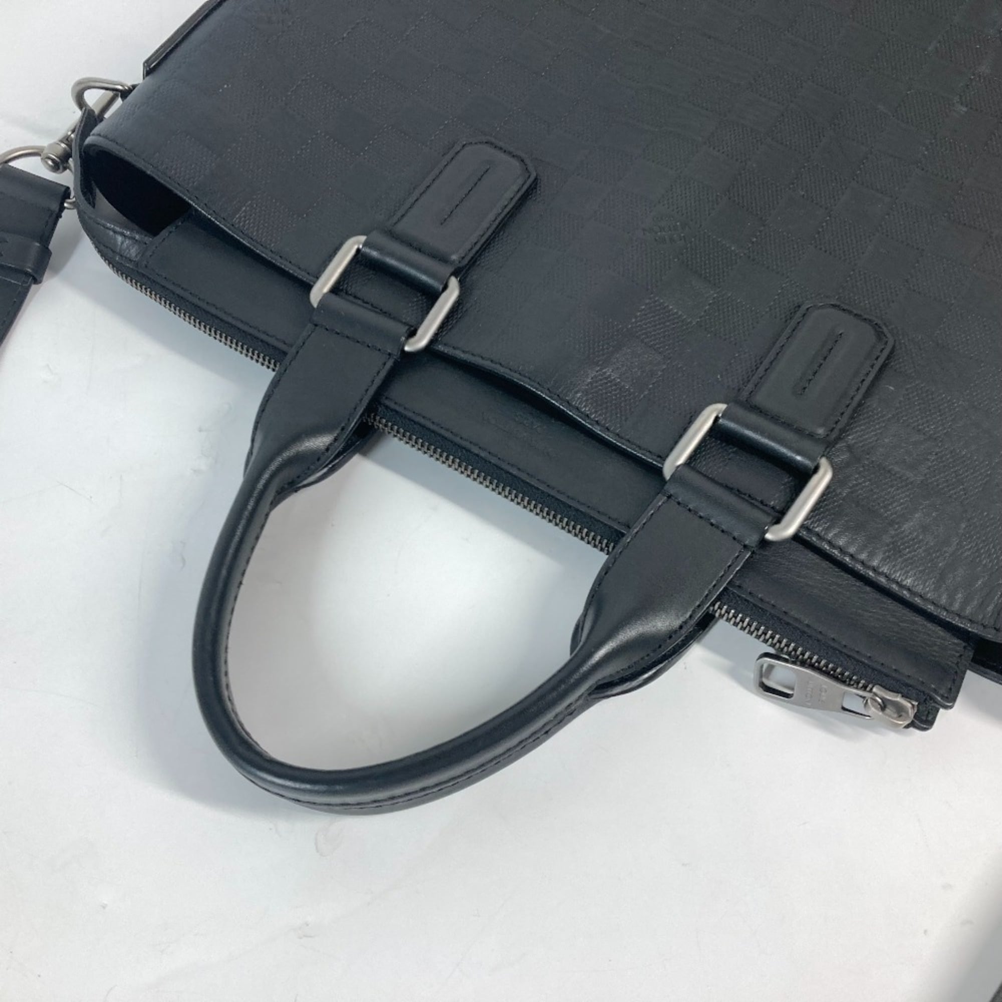 Louis Vuitton Black Onyx Damier Infini Handbag Shoulder Bag (Pre-Owned)