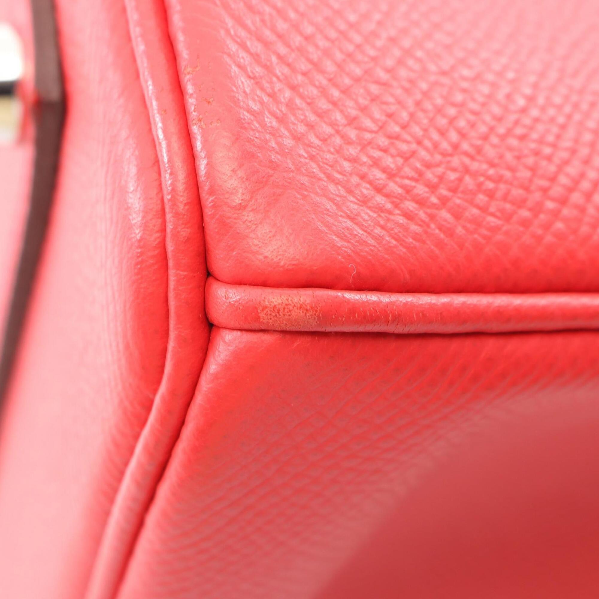Hermes Bougainvillier Red Color Epsom Leather Handbag (Pre-Owned)