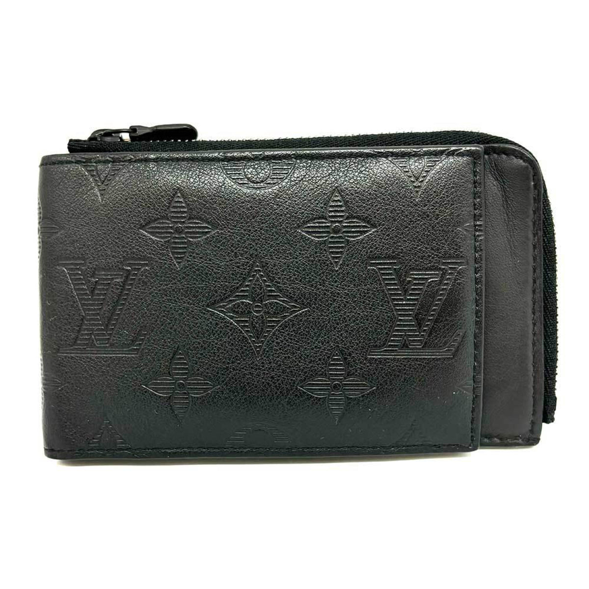 Louis Vuitton Black Monogram Shadow Leather Coin Purse/Coin Case (Pre-Owned)