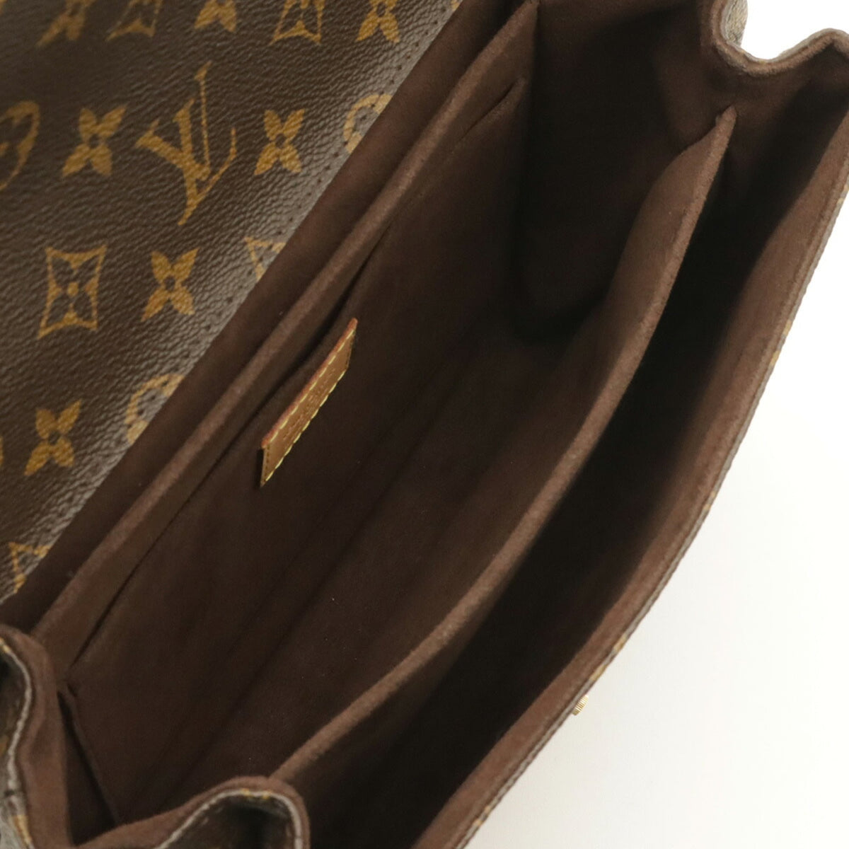 Louis Vuitton Brown Vinyl Clutch Bag Handbag Pochette Shoulder Bag (Pre-Owned)
