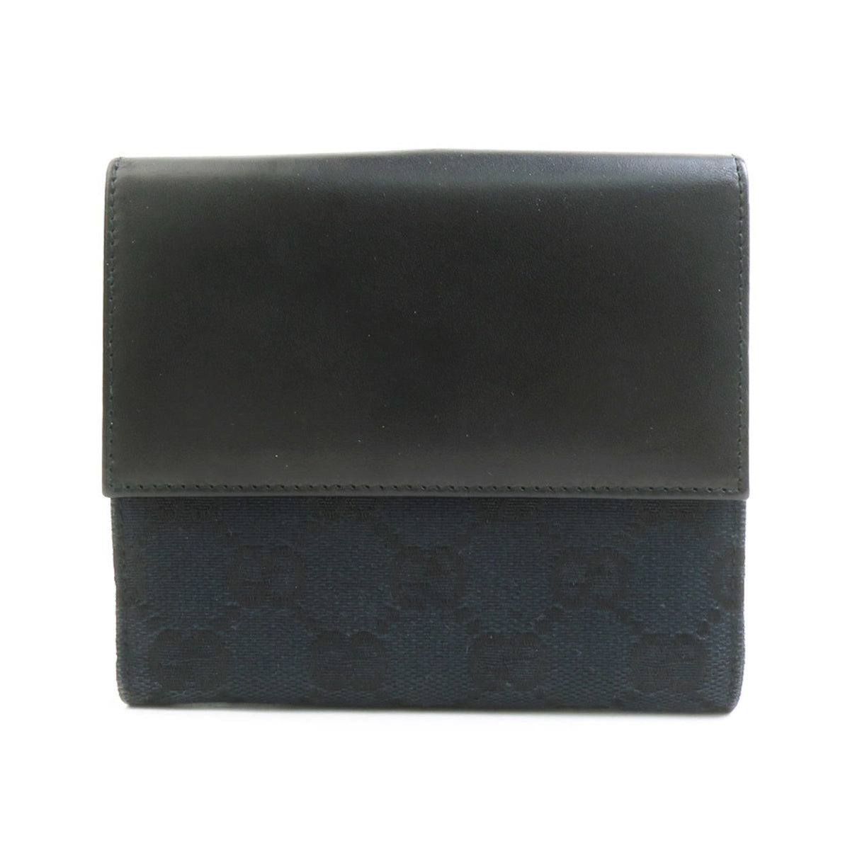 Gucci Black Gg Canvas Leather Wallet (Bi-Fold) (Pre-Owned)