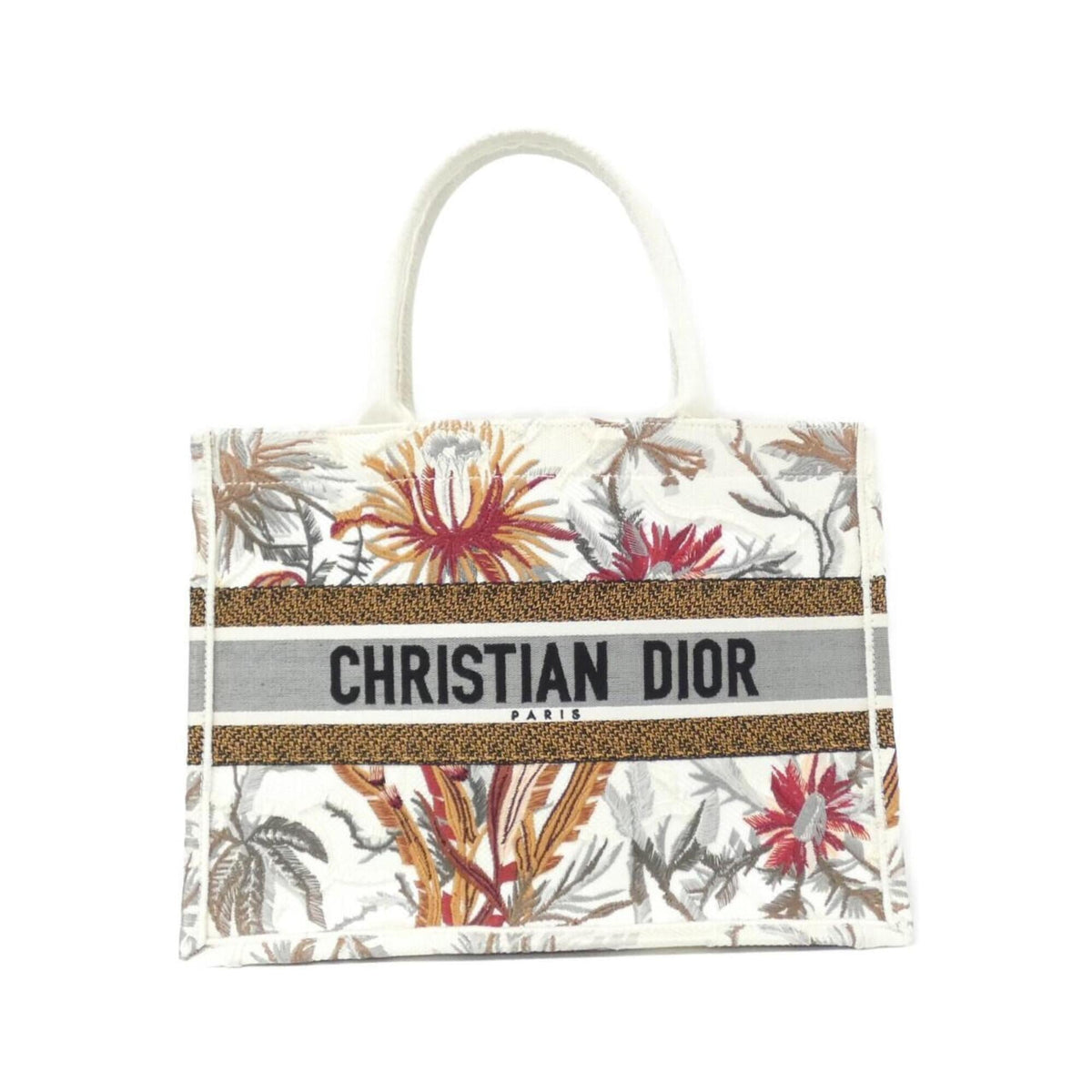 Christian Dior Multi-Color White Canvas Handbag (Pre-Owned)