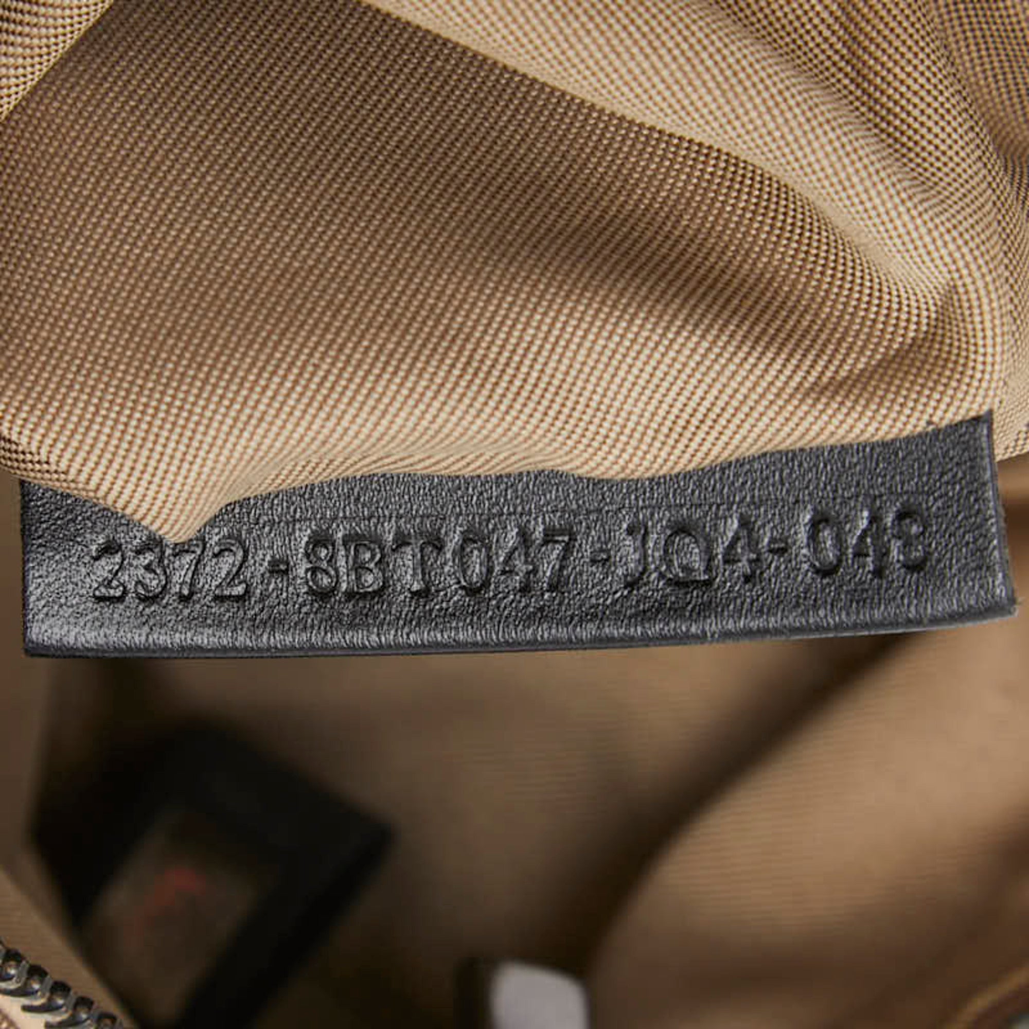 Fendi Zucchino Beige Canvas Leather Shoulder Bag (Pre-Owned)