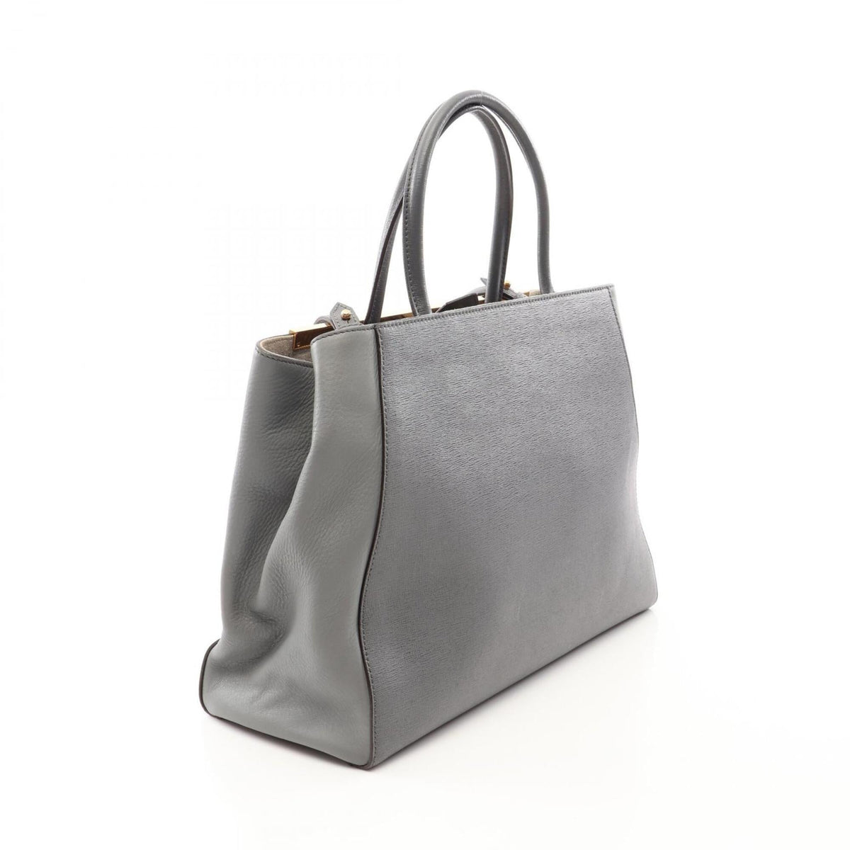 Fendi Gray Leather Handbag (Pre-Owned)