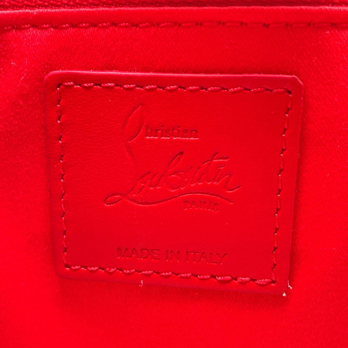 Christian Louboutin Black Red Color Leather Tote Bag (Pre-Owned)