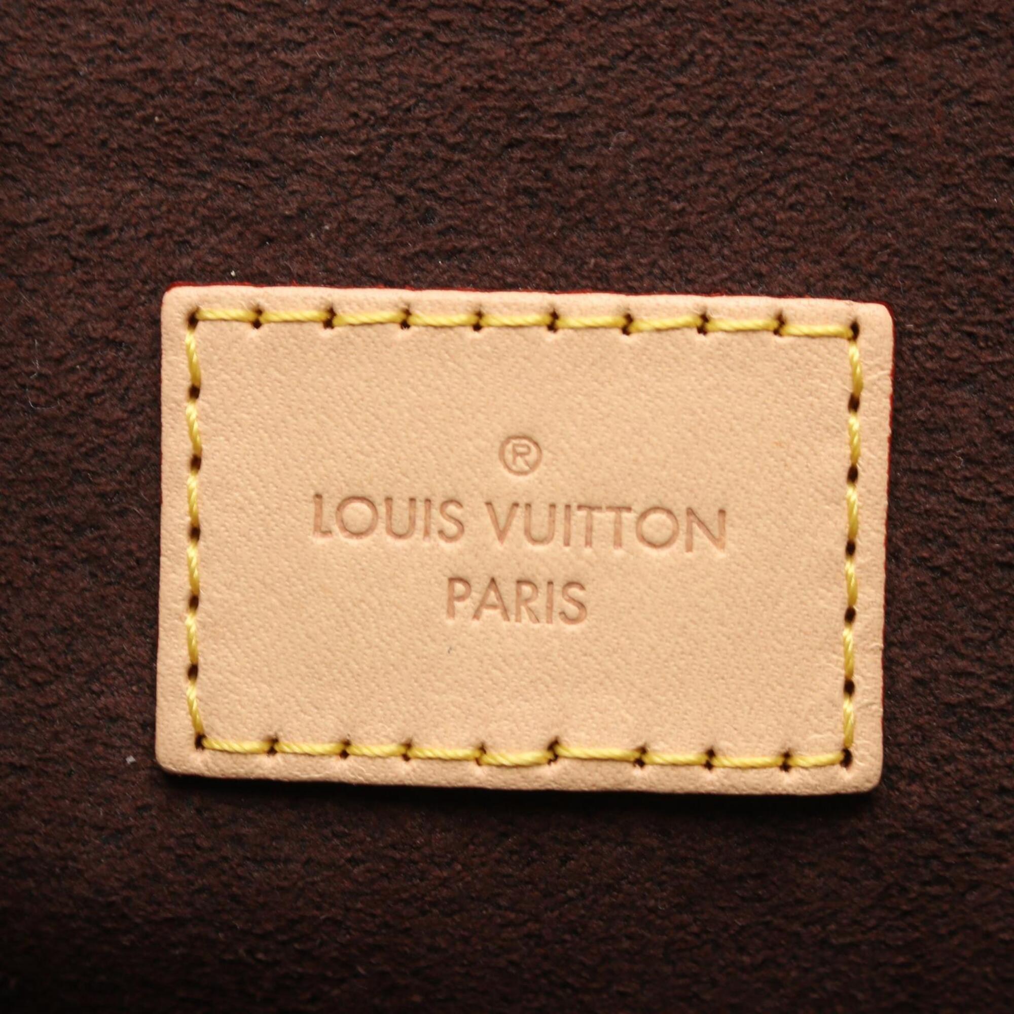 Louis Vuitton Brown Coated Canvas Leather Handbag Pochette (Pre-Owned)