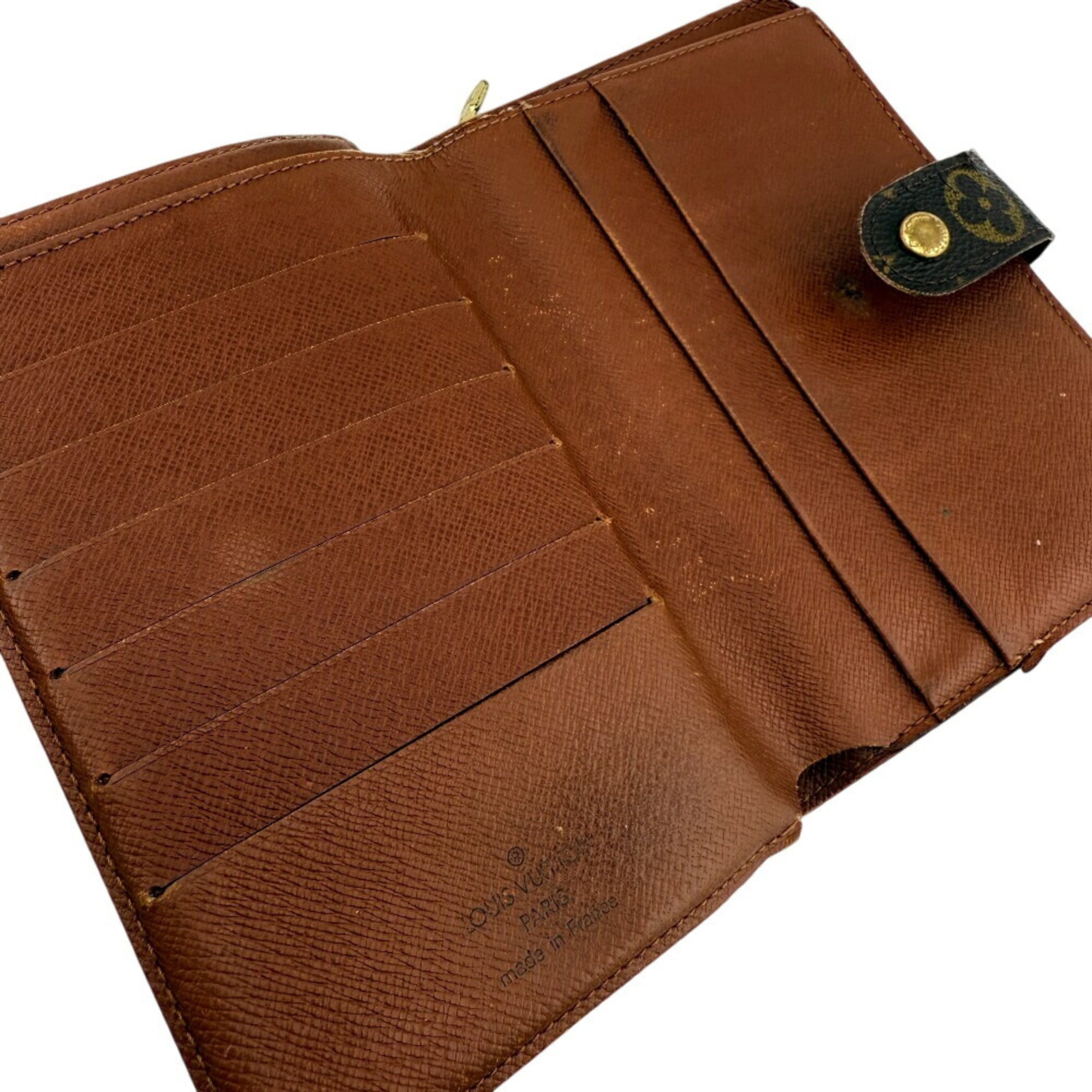 Louis Vuitton Brown Monogram Leather Wallet (Bi-Fold) (Pre-Owned)