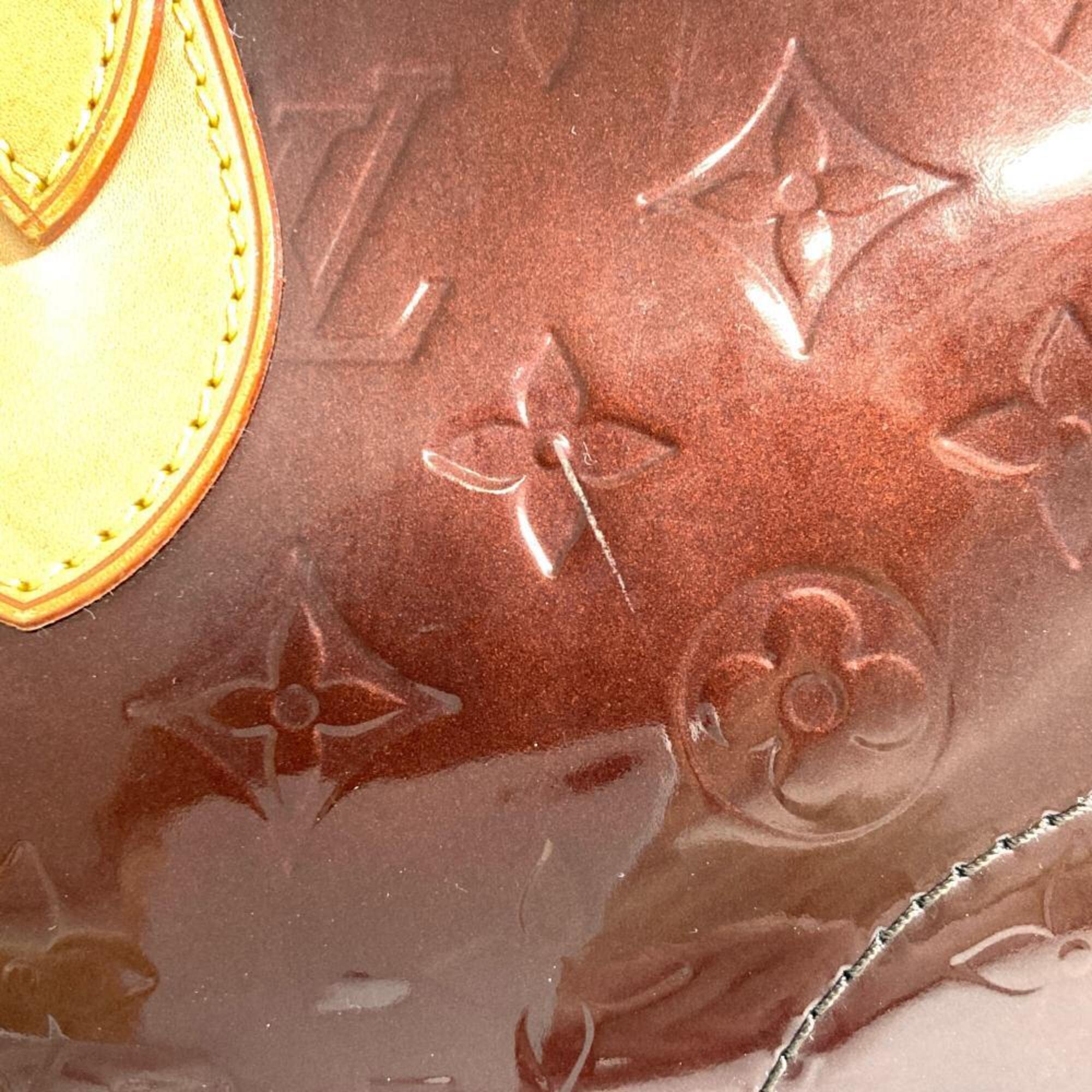 Louis Vuitton Red Color Wine Monogram Vernis Shoulder Bag (Pre-Owned)