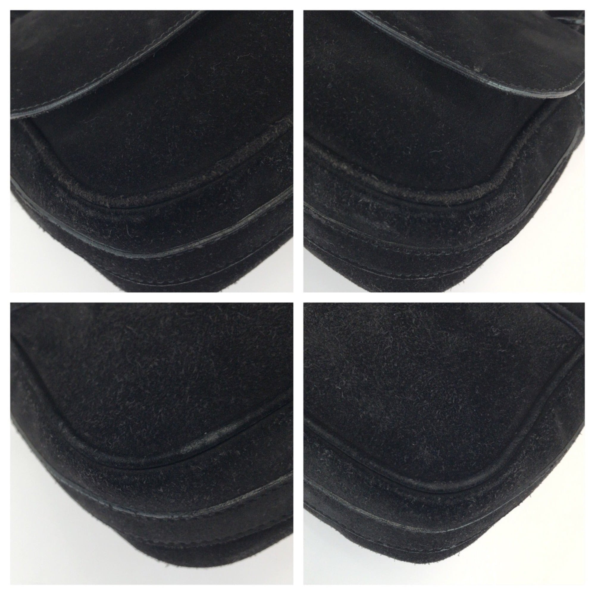 Celine Black Suede Pochette Shoulder Bag (Pre-Owned)