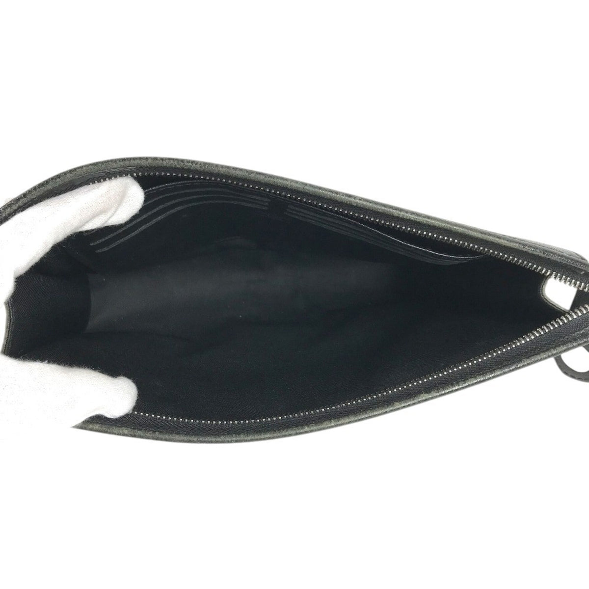 Louis Vuitton Ardoise Black Taiga Leather Clutch Bag Pochette Pouch (Pre-Owned)