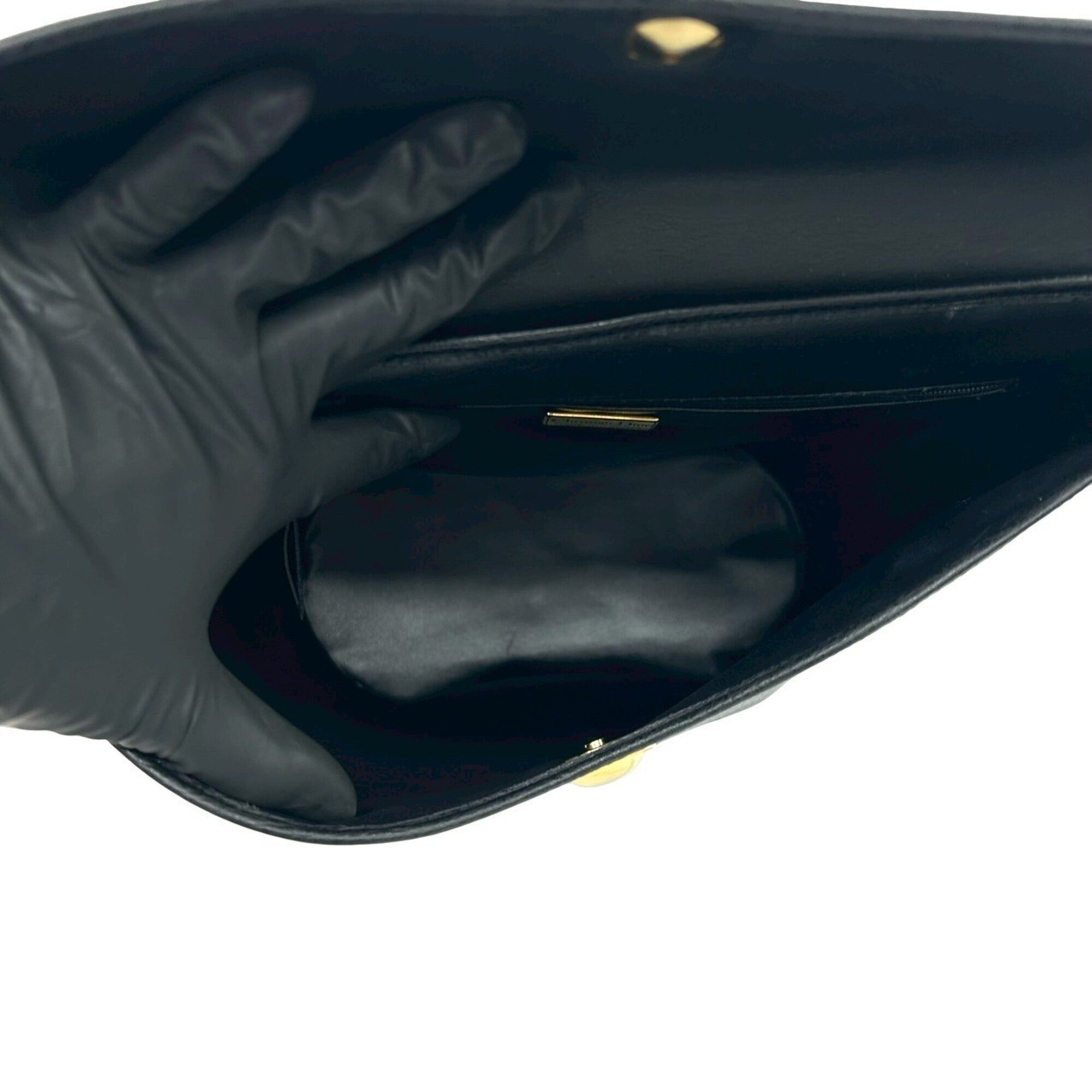 Christian Dior Black Leather Shoulder Bag (Pre-Owned)