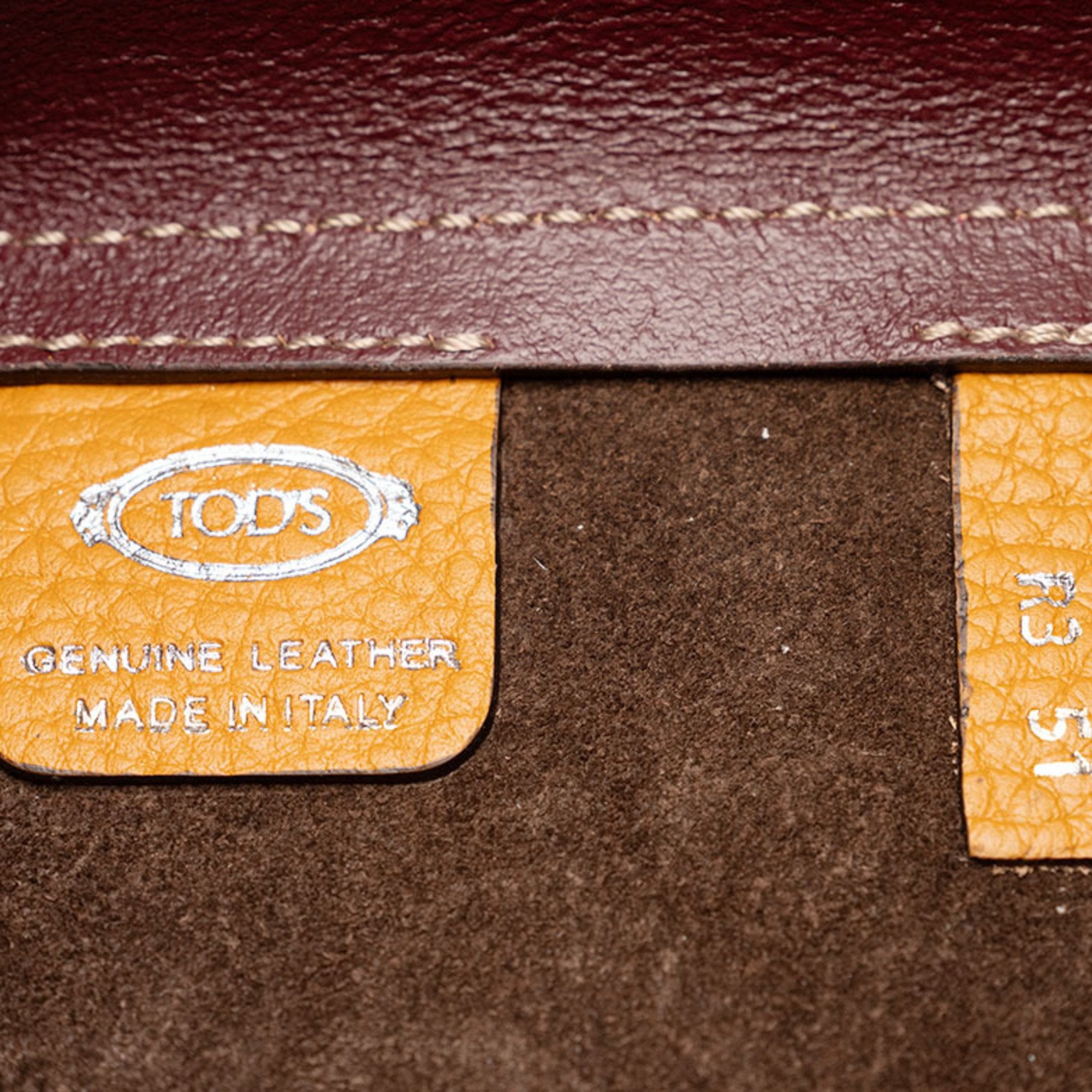 Tod's Orange Leather Tote Bag (Pre-Owned)