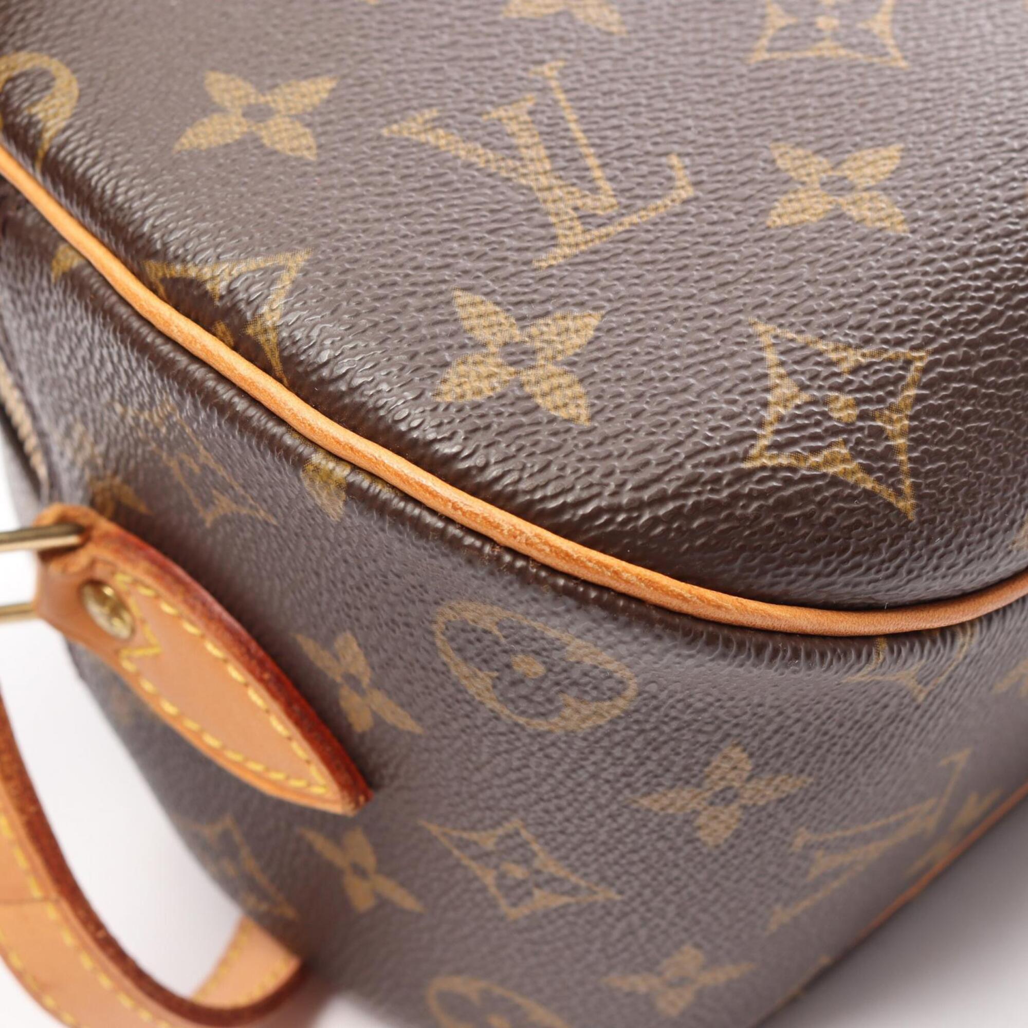 Louis Vuitton Brown Coated Canvas Pvc Monogram Leather Handbag Shoulder Bag (Pre-Owned)