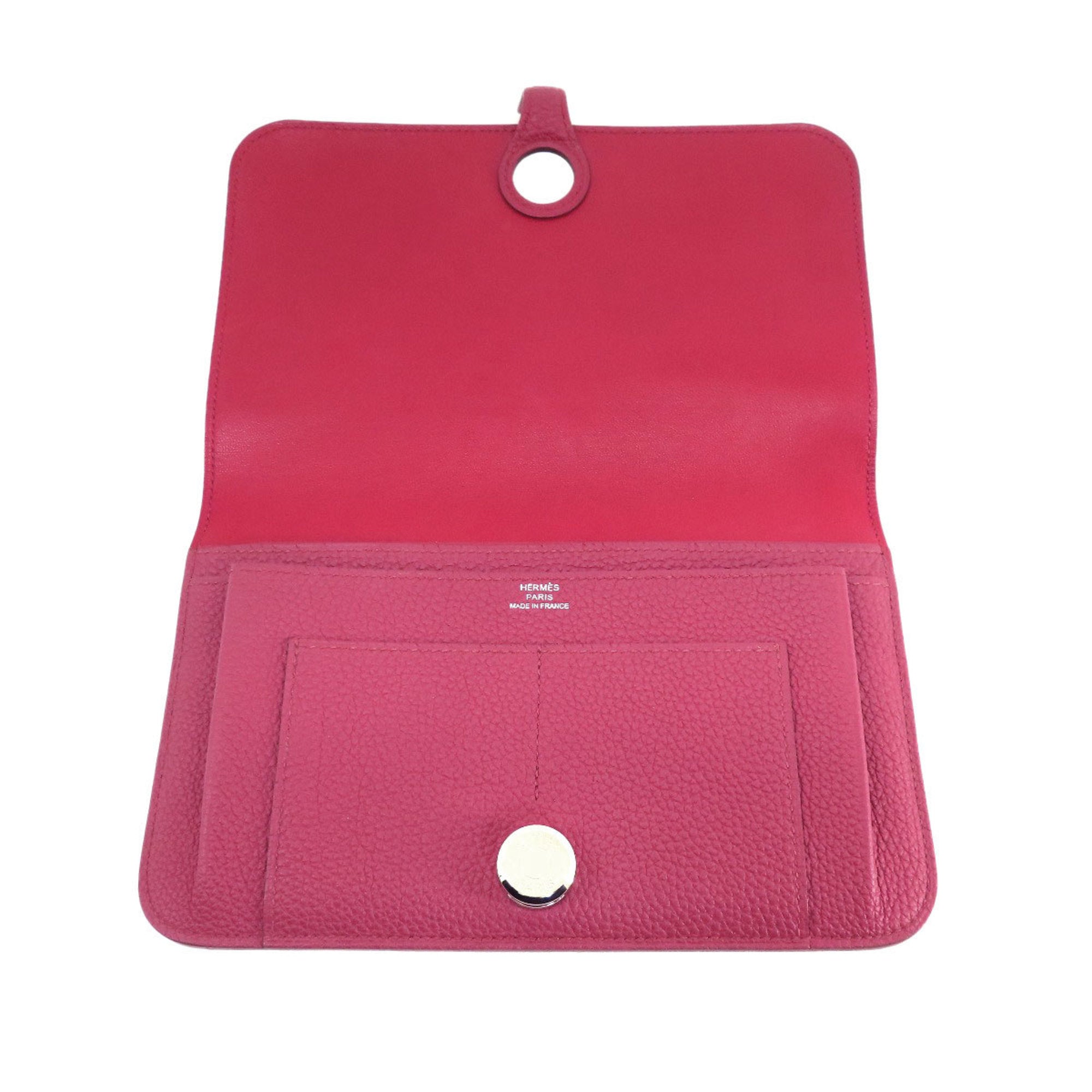 Hermes Bordeaux Togo Leather Long Wallet (Bi-Fold) (Pre-Owned)