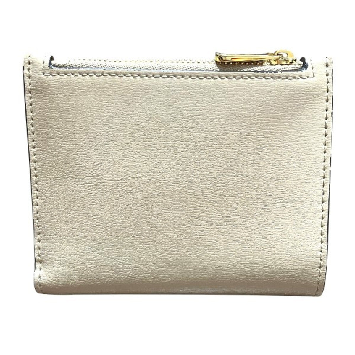 Salvatore Ferragamo Beige Coin Purse/Coin Case (Pre-Owned)
