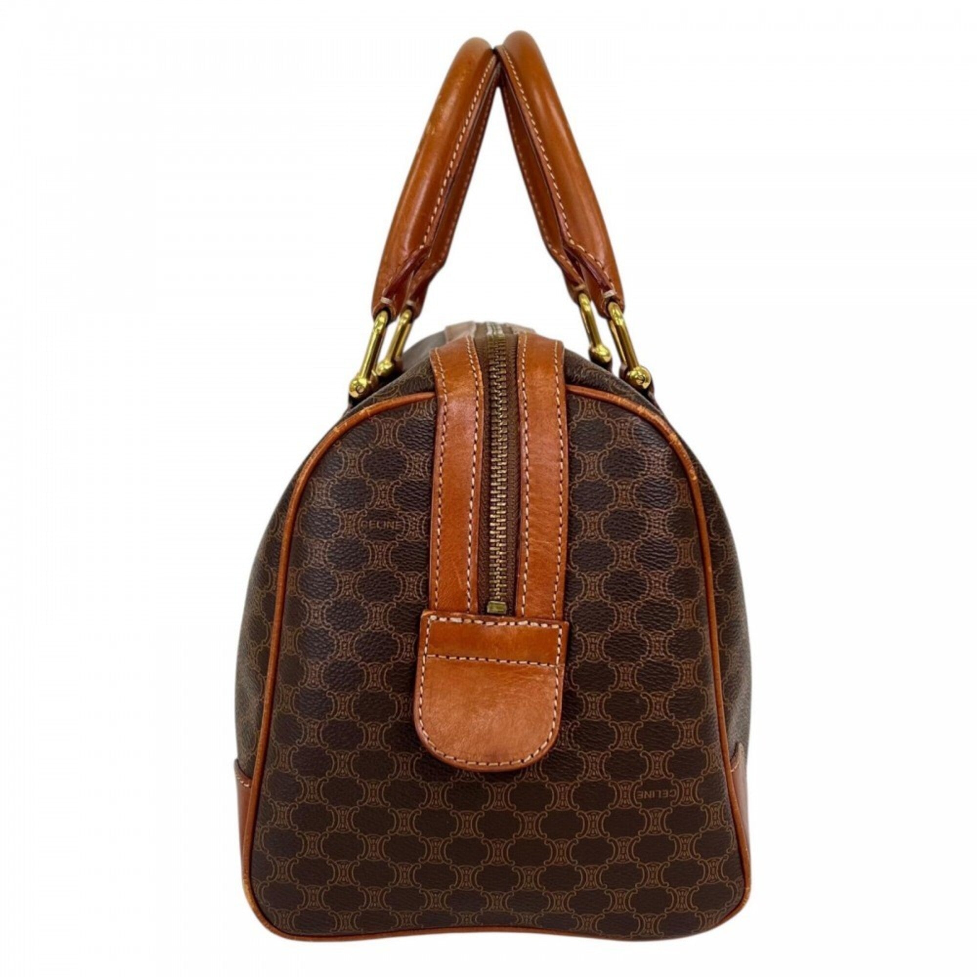Celine Brown Leather Boston Bag (Pre-Owned)