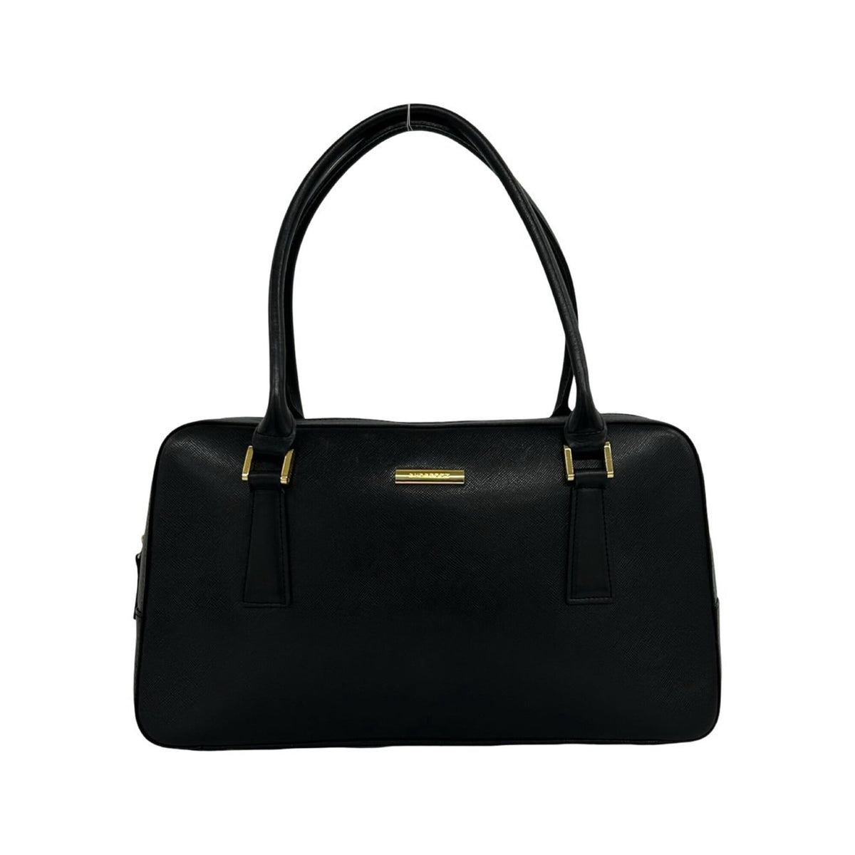 Burberry Black Leather Boston Bag Handbag Shoulder Bag (Pre-Owned)