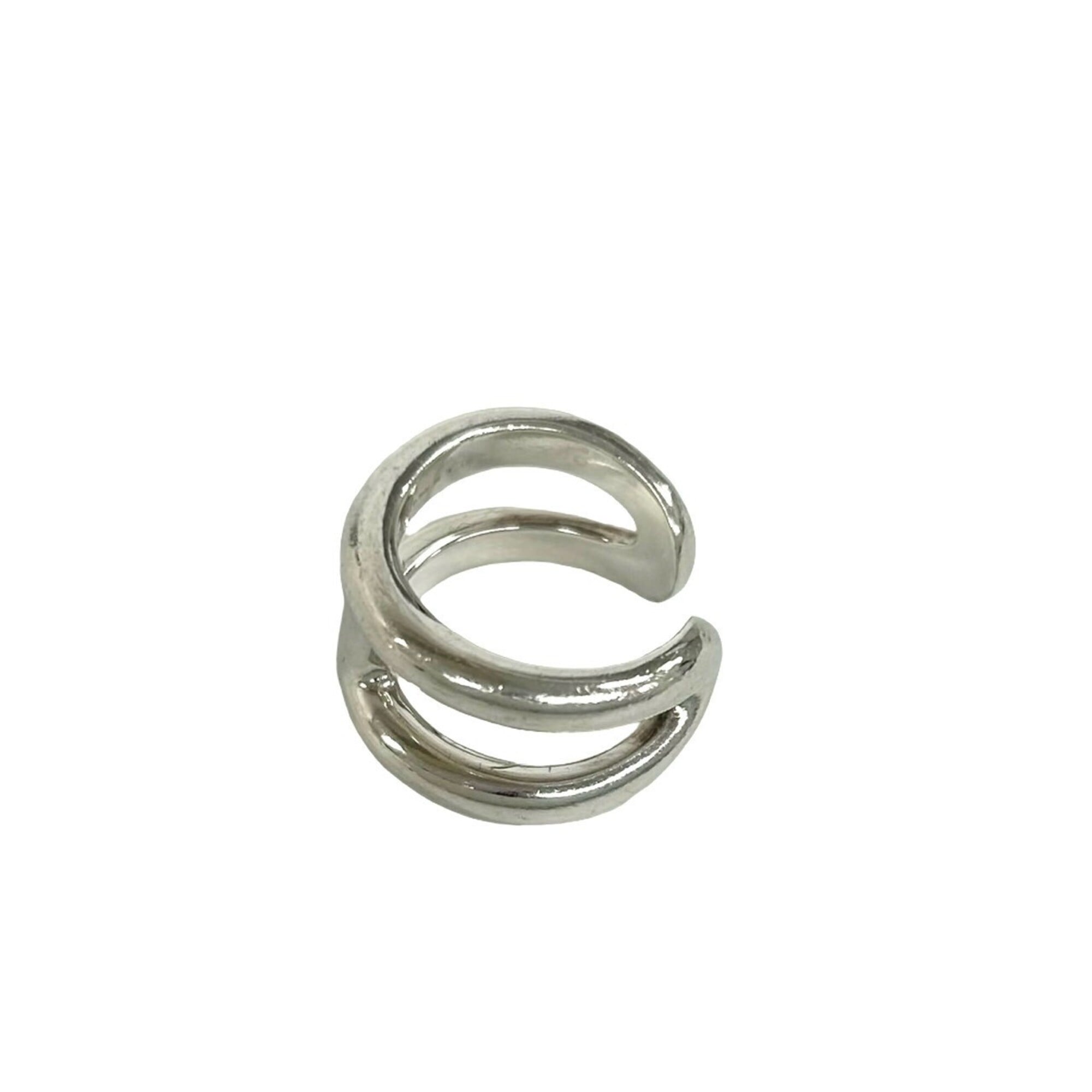 Hermes Silver Silver 925 Band Ring (Pre-Owned)