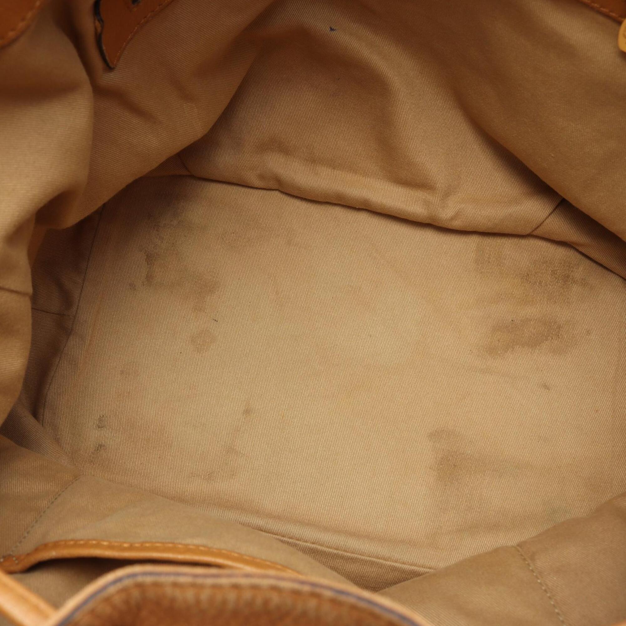 Mcm Brown Coated Canvas Leather Handbag Shoulder Bag (Pre-Owned)