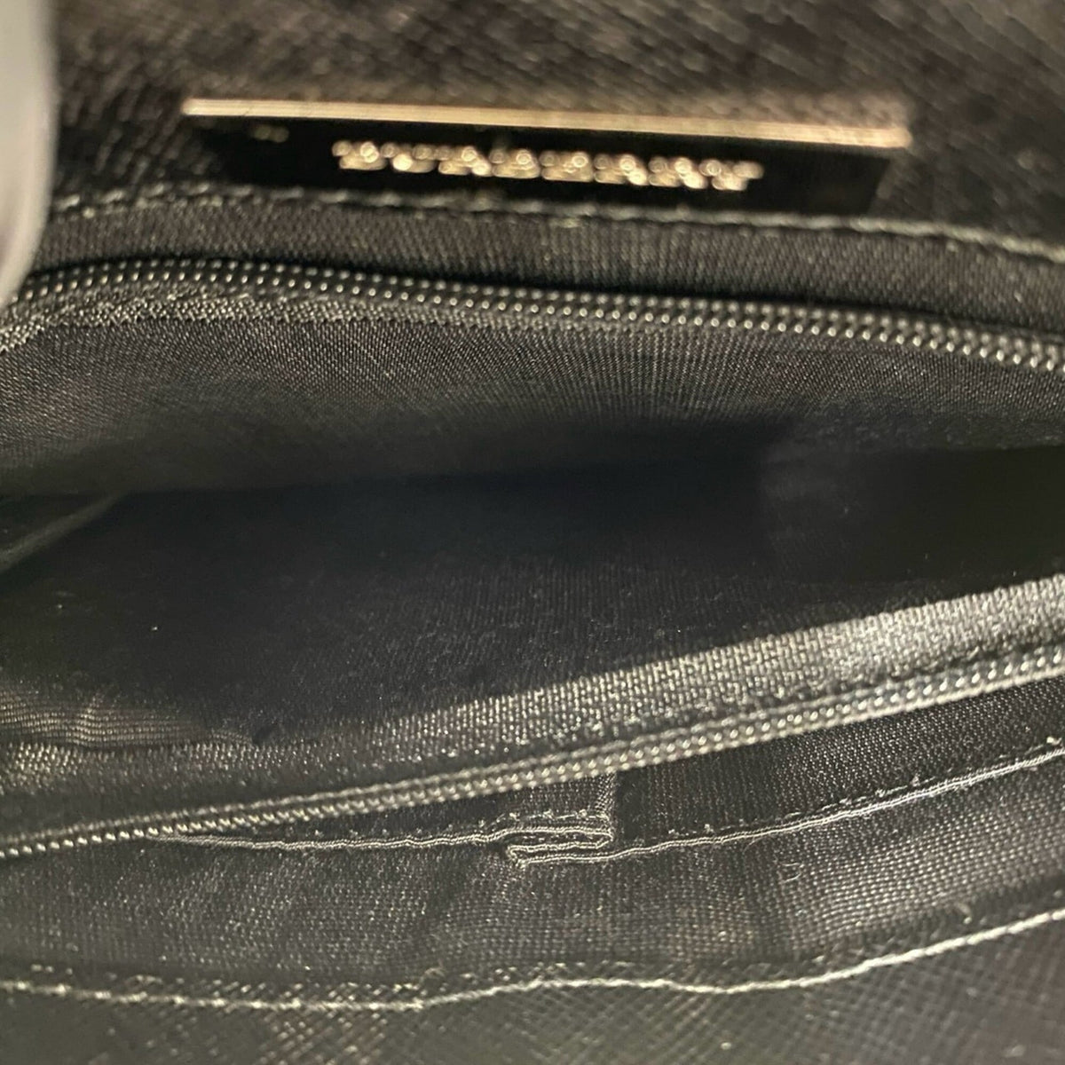 Burberry Beige Black Canvas Leather Pochette Shoulder Bag (Pre-Owned)