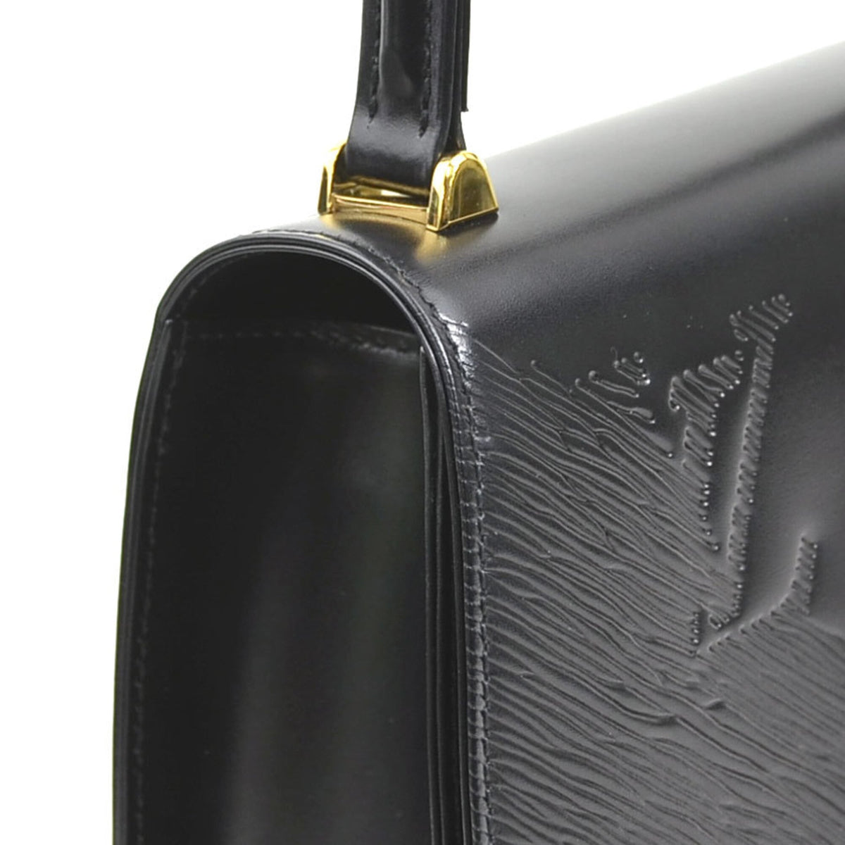 Louis Vuitton Black Leather Handbag (Pre-Owned)