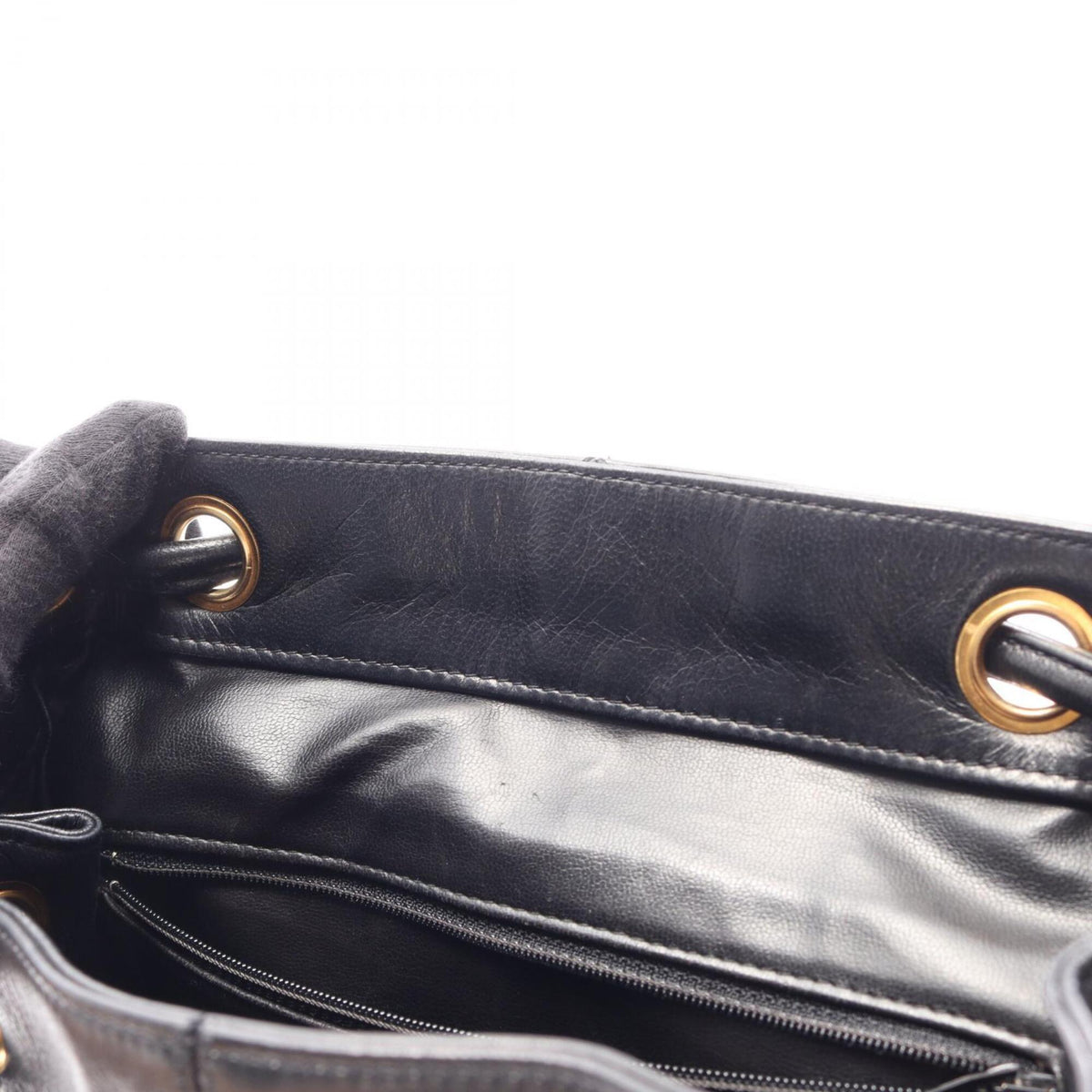 Chanel Black Leather Backpack Handbag (Pre-Owned)