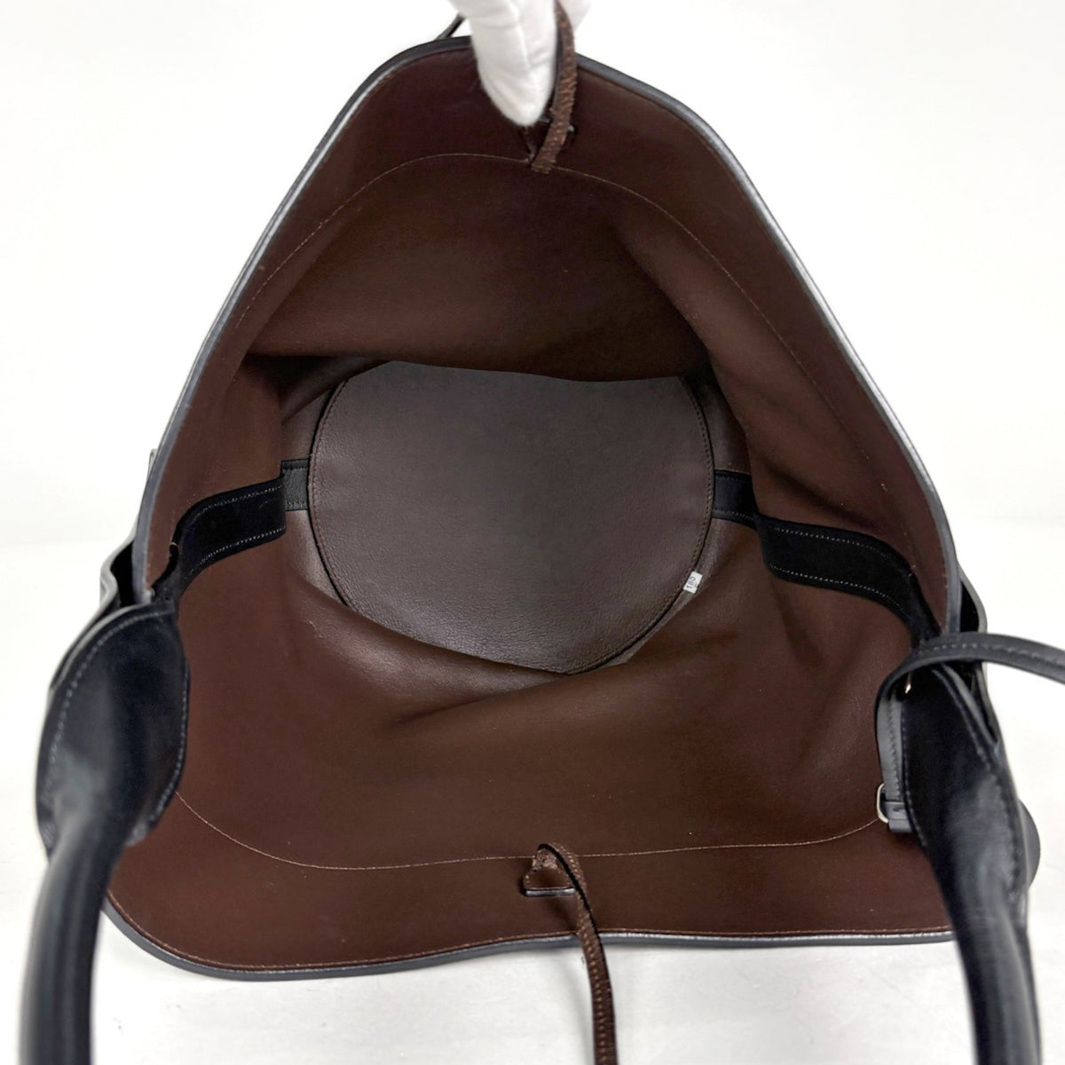 Prada Black Brown Leather Shoulder Bag (Pre-Owned)