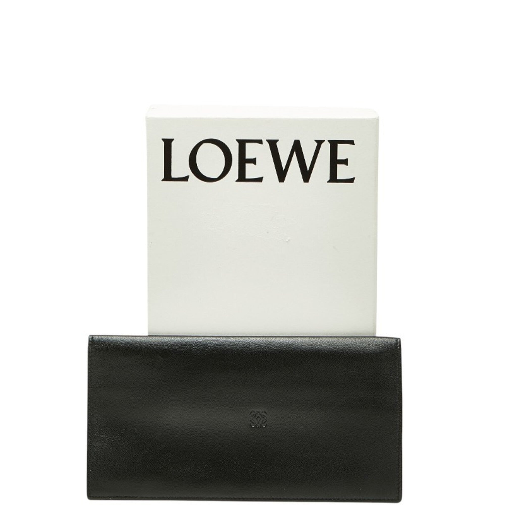 Loewe Black Leather Long Wallet (Bi-Fold) (Pre-Owned)