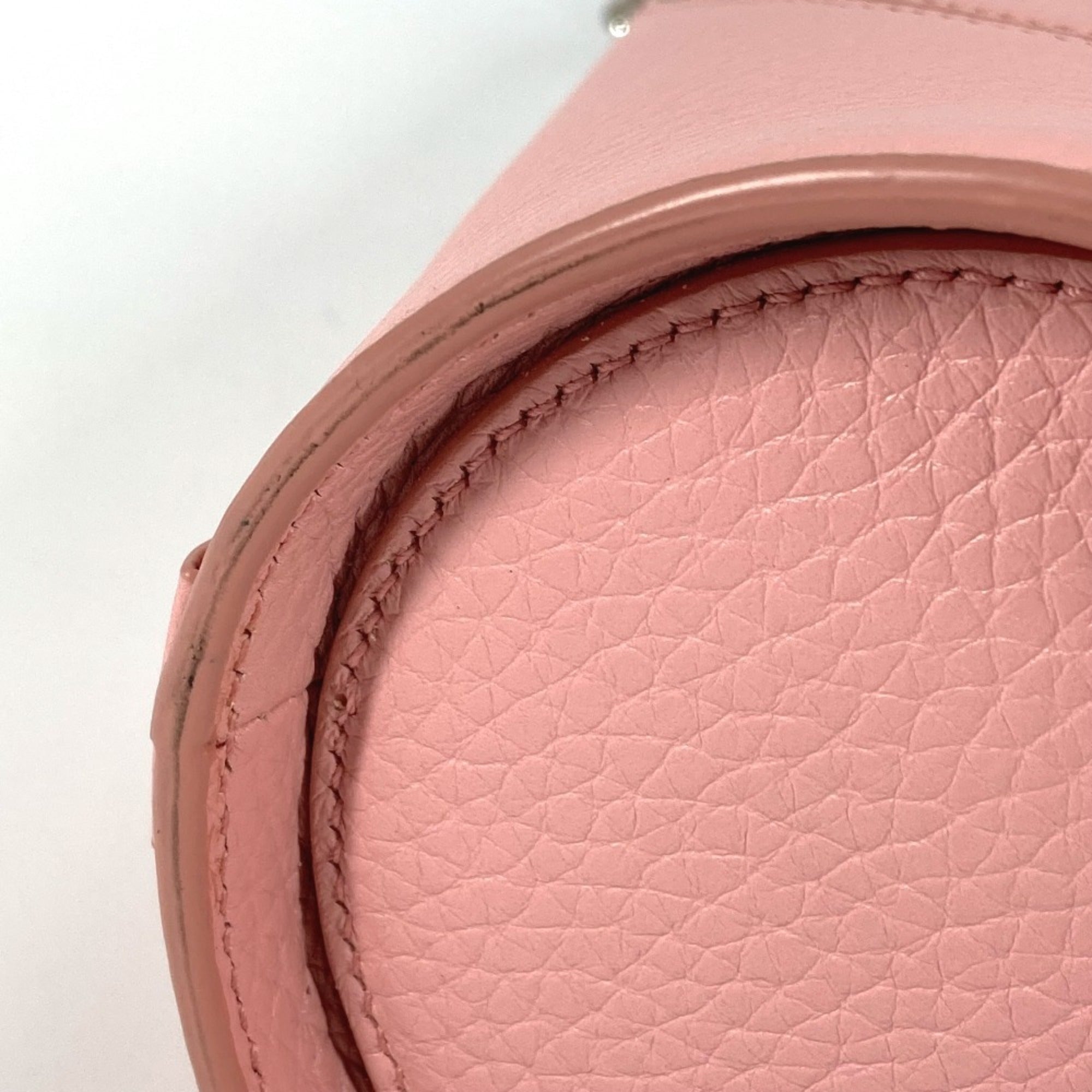 Tiffany Pink Leather Handbag Pochette Shoulder Bag Sling Bag (Pre-Owned)