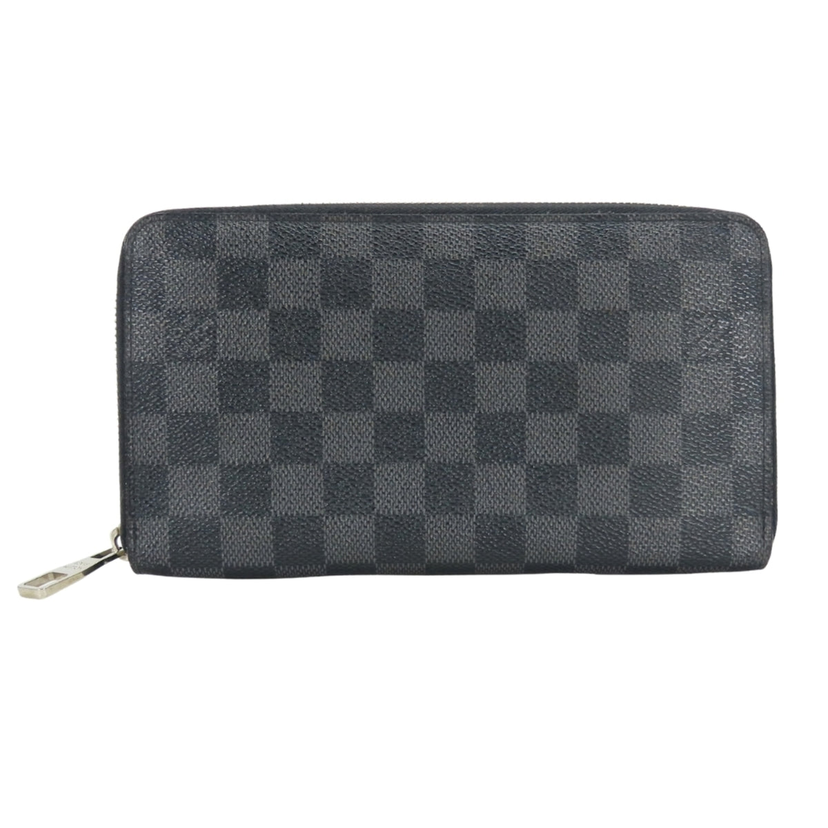 Louis Vuitton Black Gray Damier Graphite Leather Long Wallet (Bi-Fold) (Pre-Owned)
