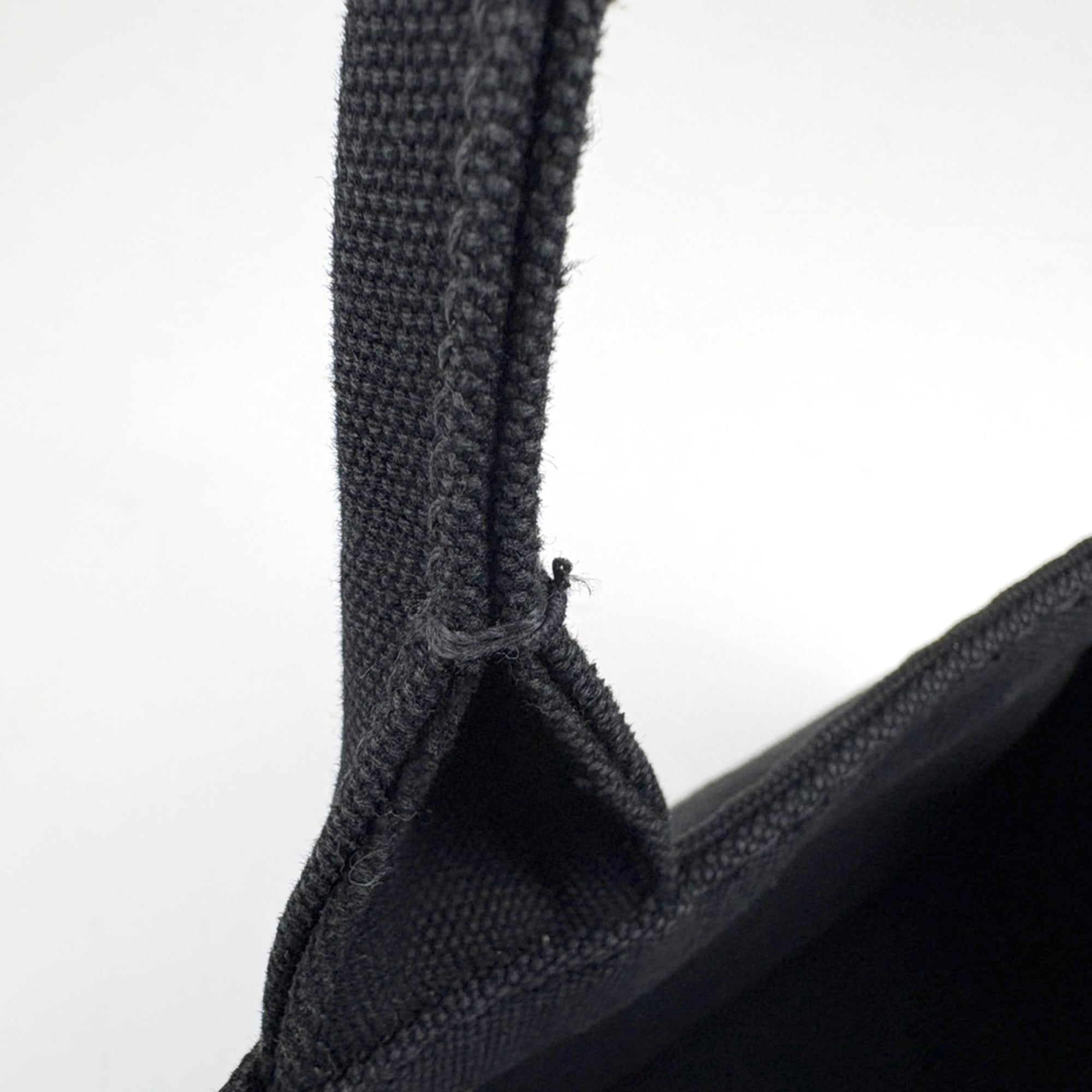 Prada Canapa Black Canapa Tote Bag (Pre-Owned)