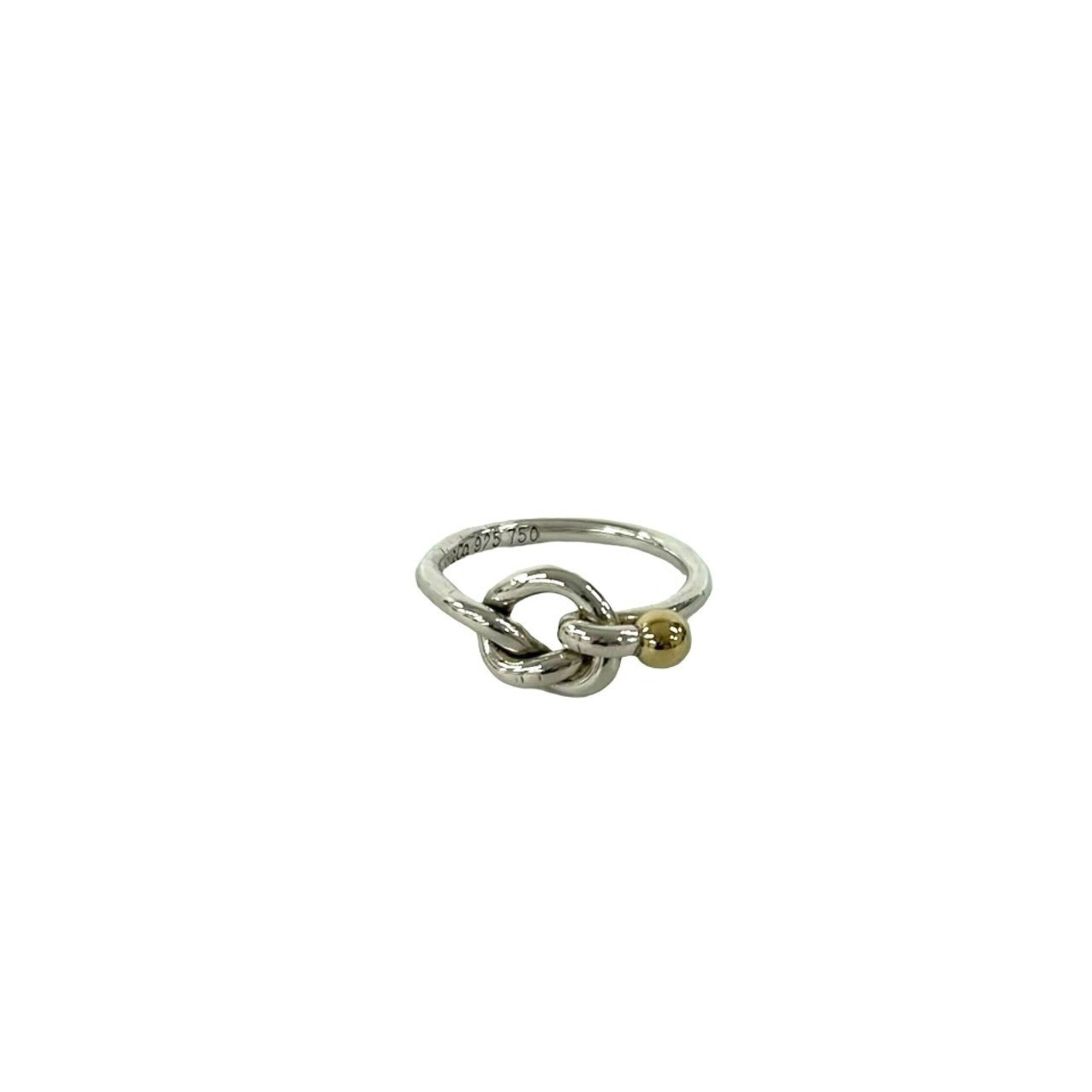 Tiffany Gold Silver Yellow Gold (18K) Silver 925 Band Ring (Pre-Owned)